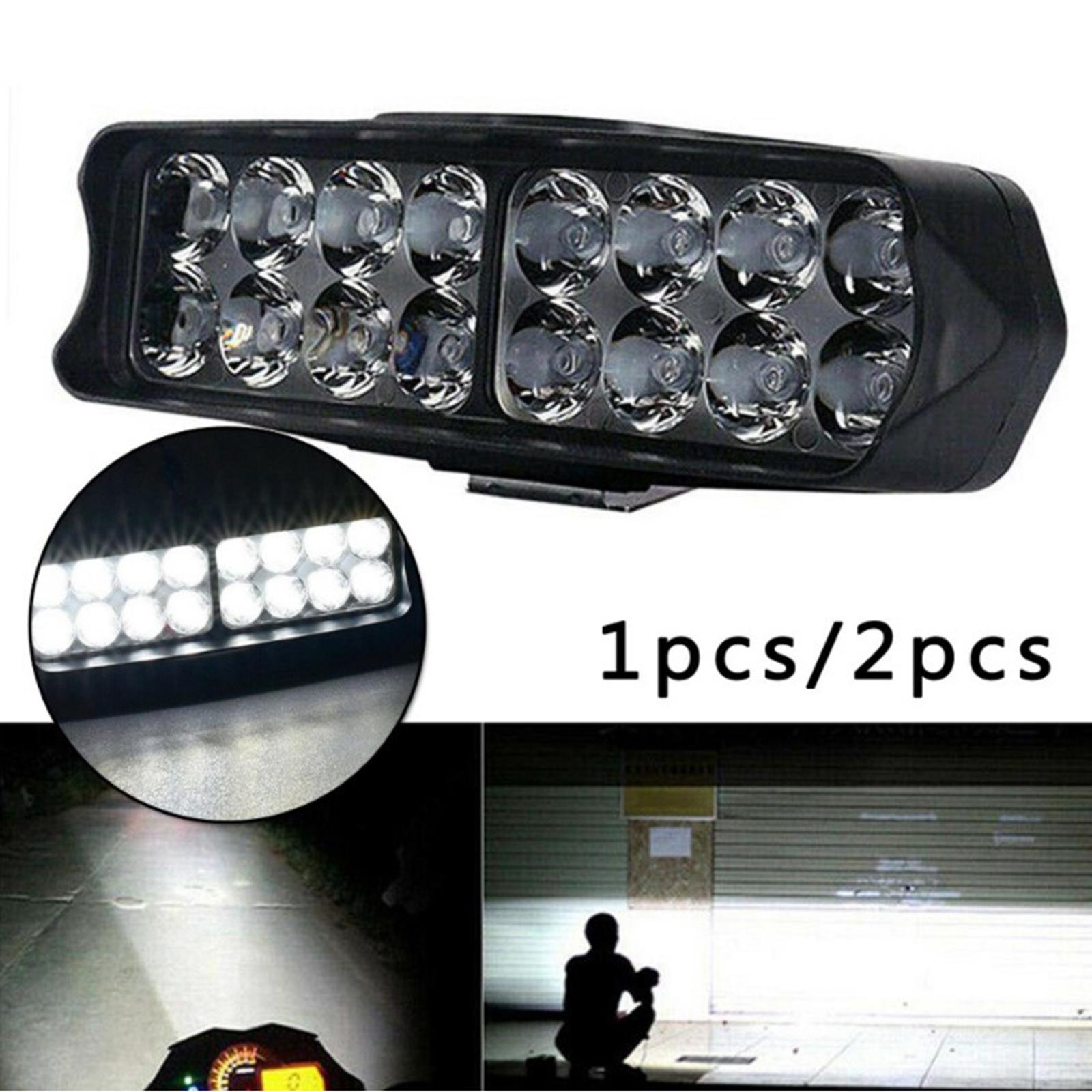 Waterproof Motorcycle Front Light Spot Headlight Super Bright 16 LED 24W