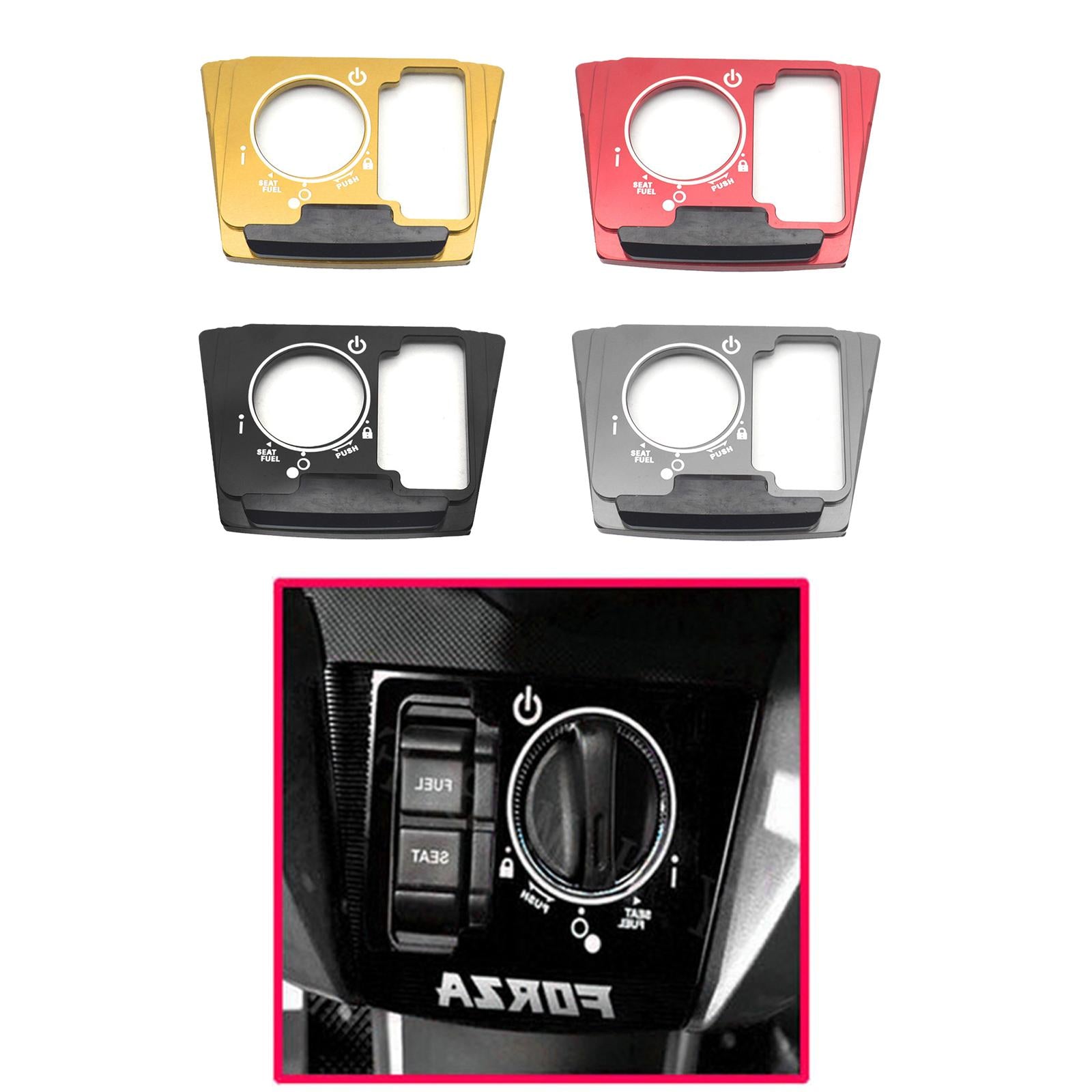 Electric Lock Switch Cover Frame Protector for Honda Forza 125 250 300 Black