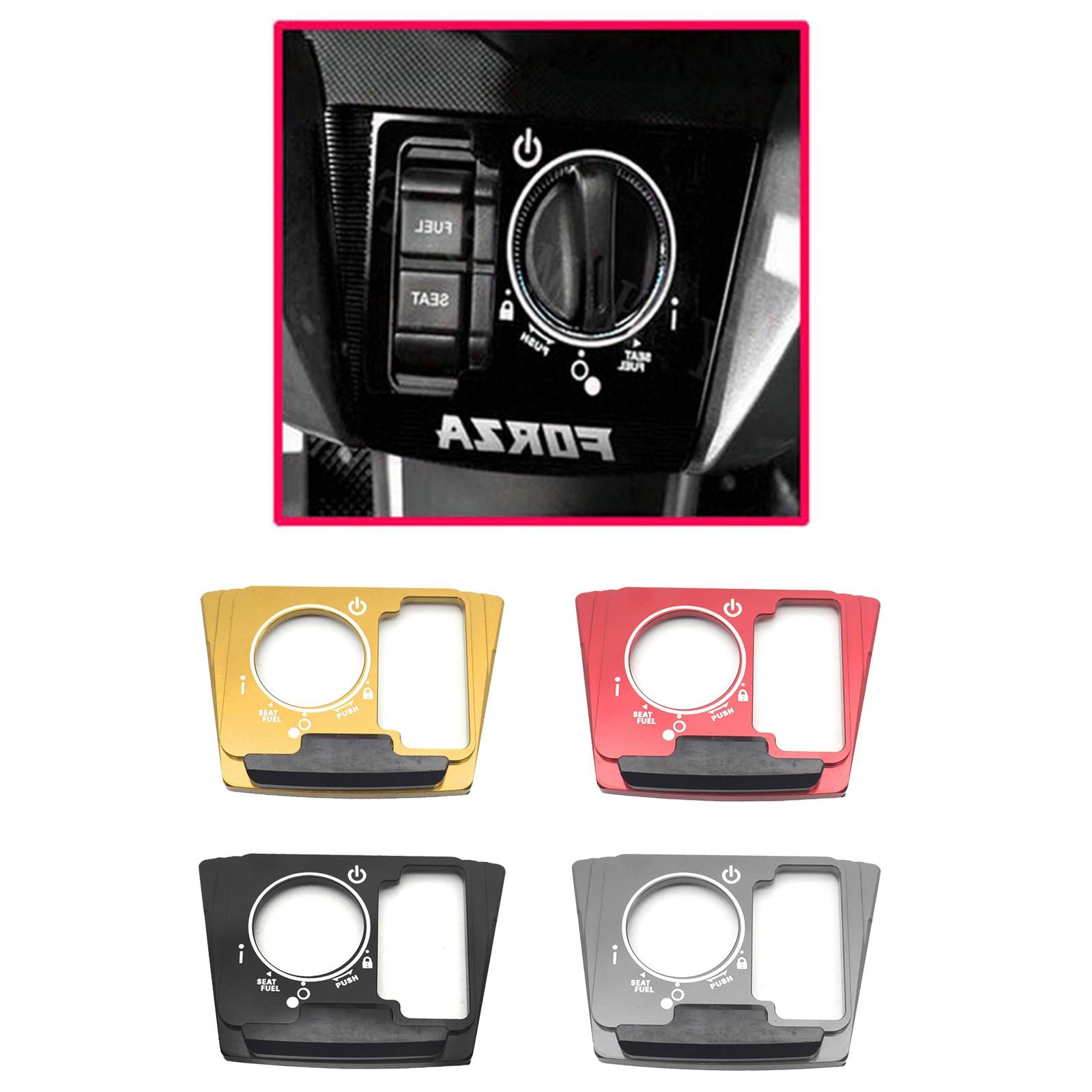 Electric Lock Switch Cover Frame Protector for Honda Forza 125 250 300 Black