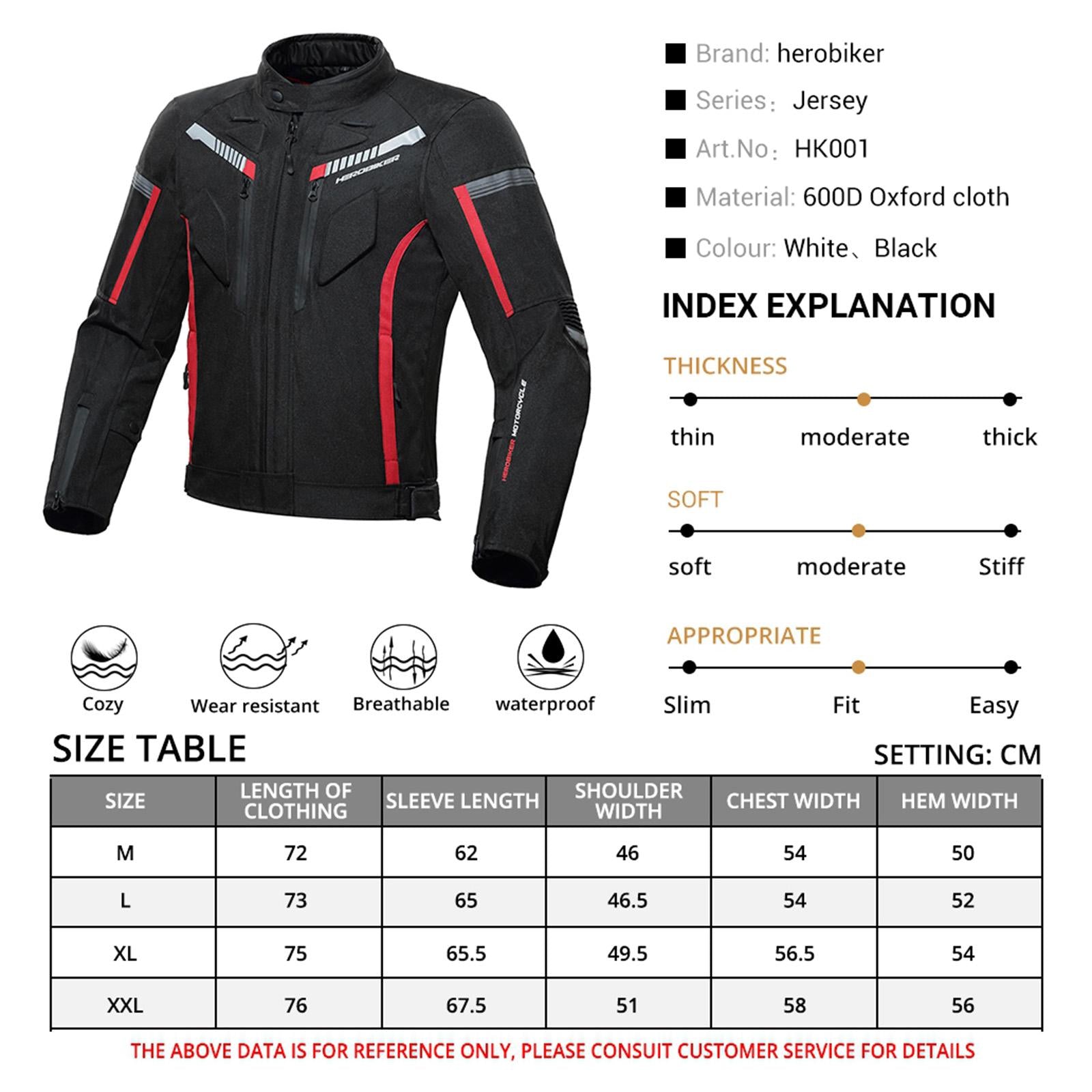 ARMORED 600D Motorcycle Jacket For Men Dualsport Motocross Racing Biker L
