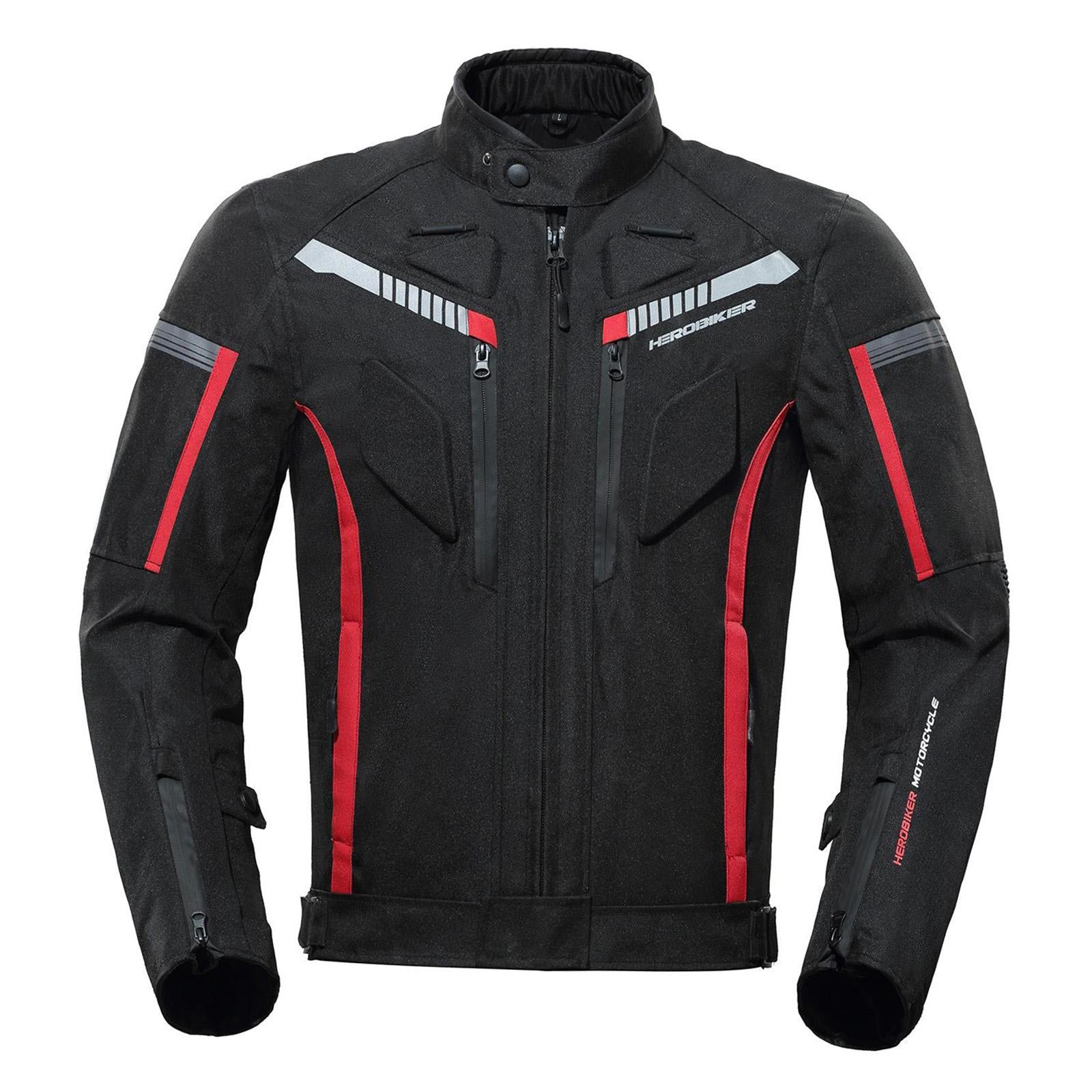 ARMORED 600D Motorcycle Jacket For Men Dualsport Motocross Racing Biker XL
