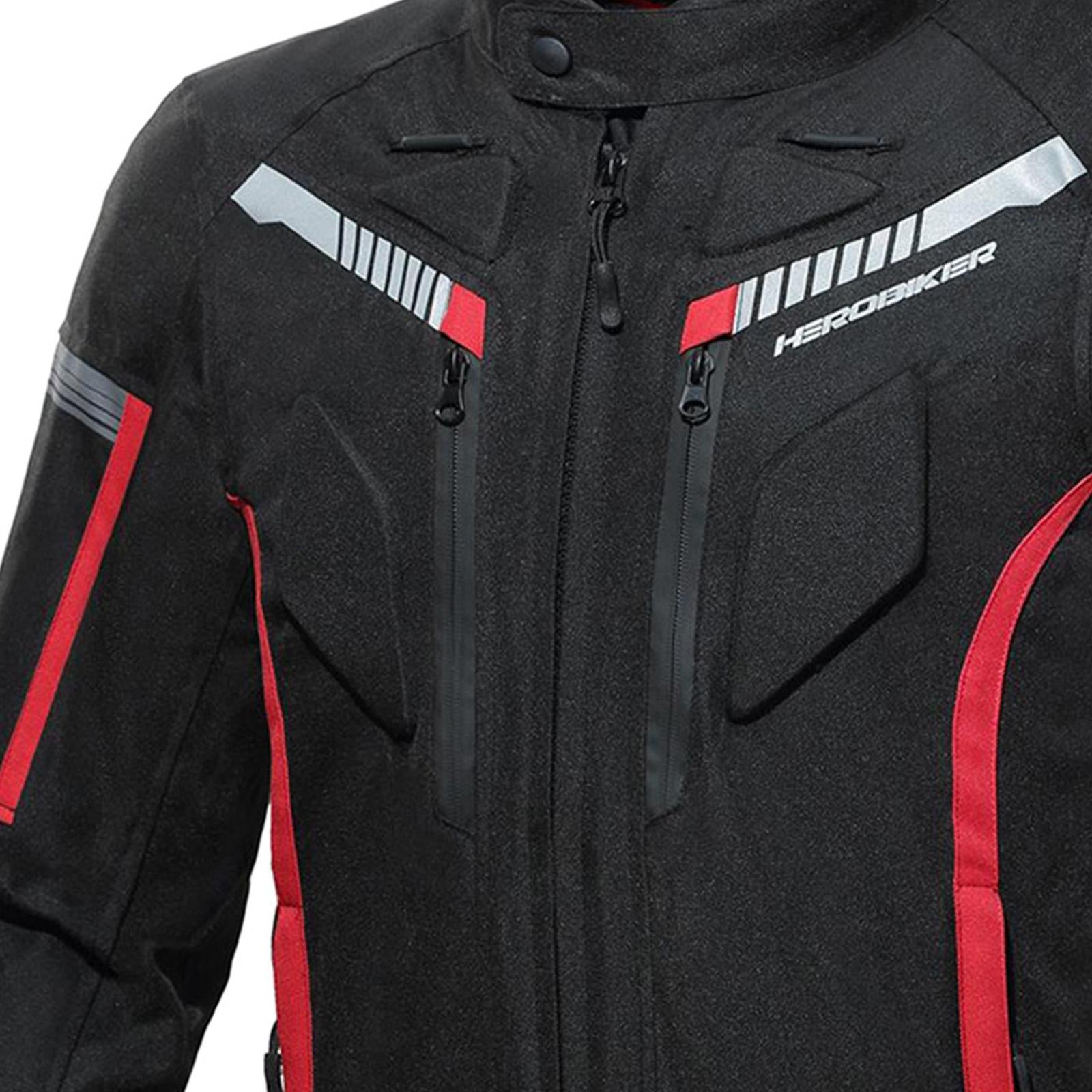 ARMORED 600D Motorcycle Jacket For Men Dualsport Motocross Racing Biker XXXL
