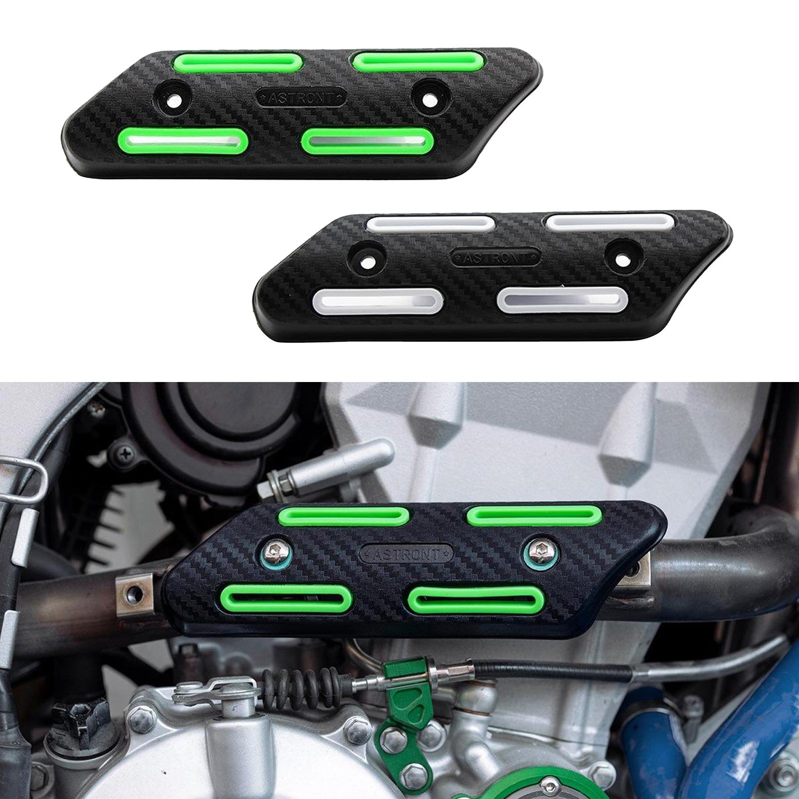 Durable Motorcycle Exhaust Muffler Pipe Protector Heat Shield Cover Green