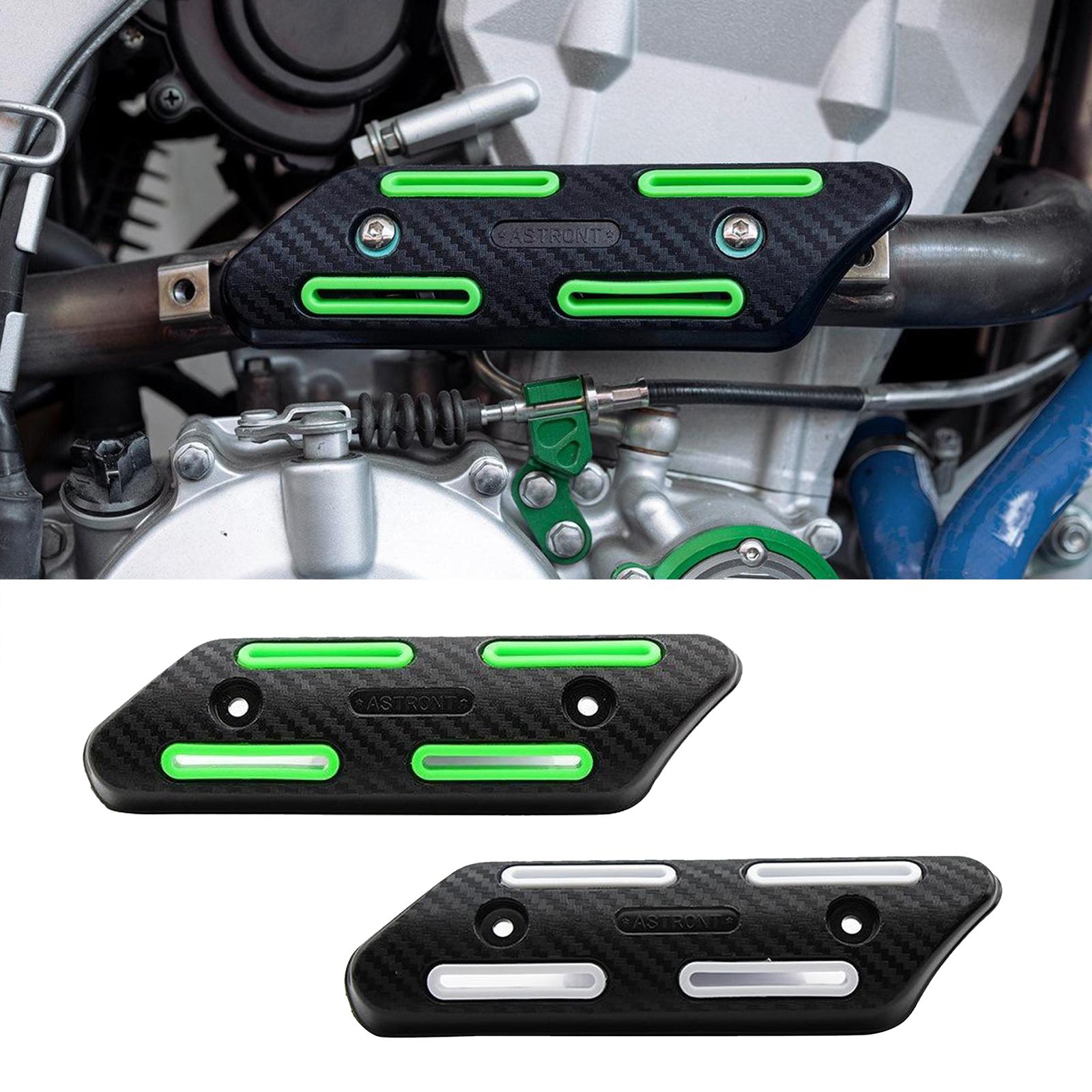 Durable Motorcycle Exhaust Muffler Pipe Protector Heat Shield Cover Green