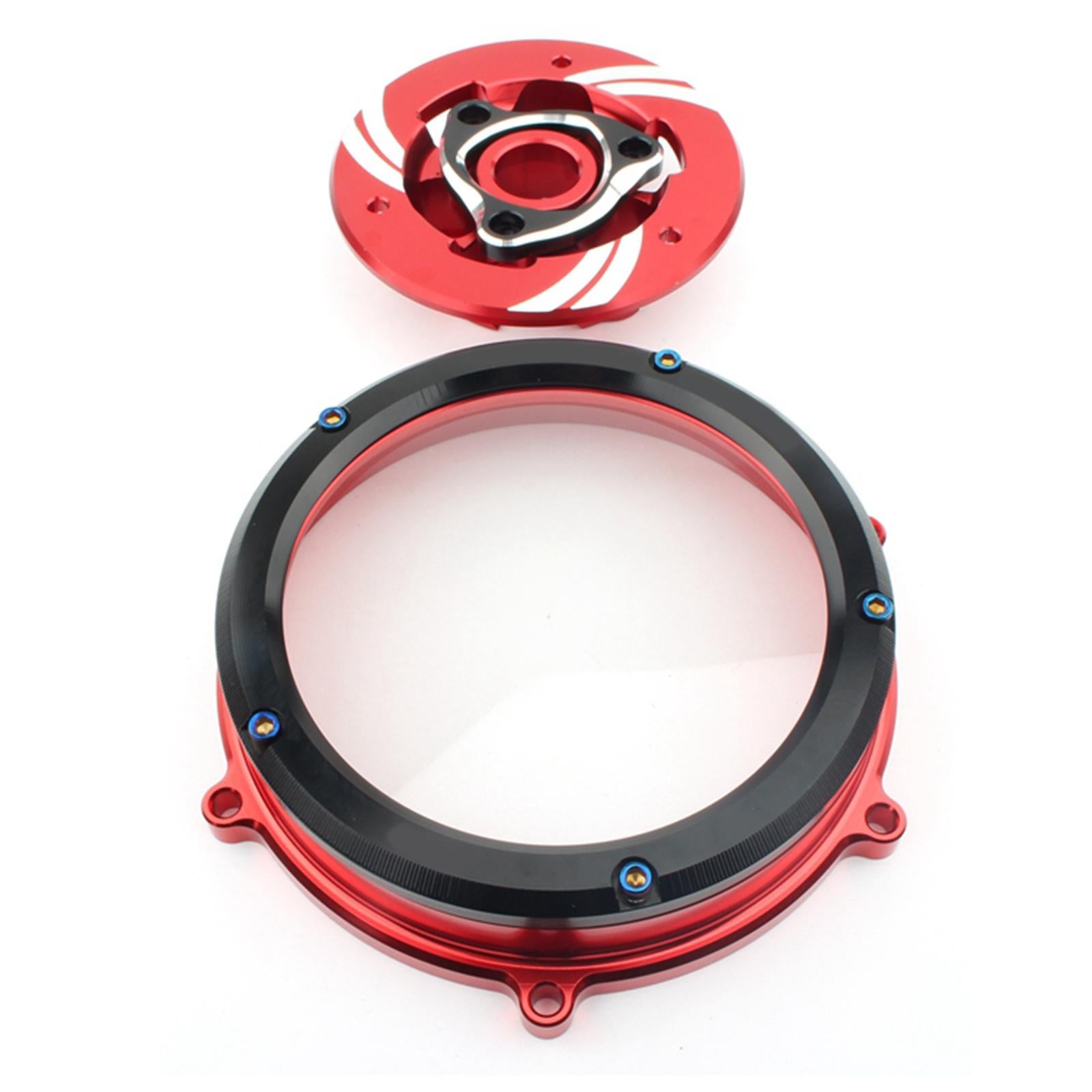 Clutch Cover & Spring Retainer Ring for Ducati Panigale 2018 2019 red+black