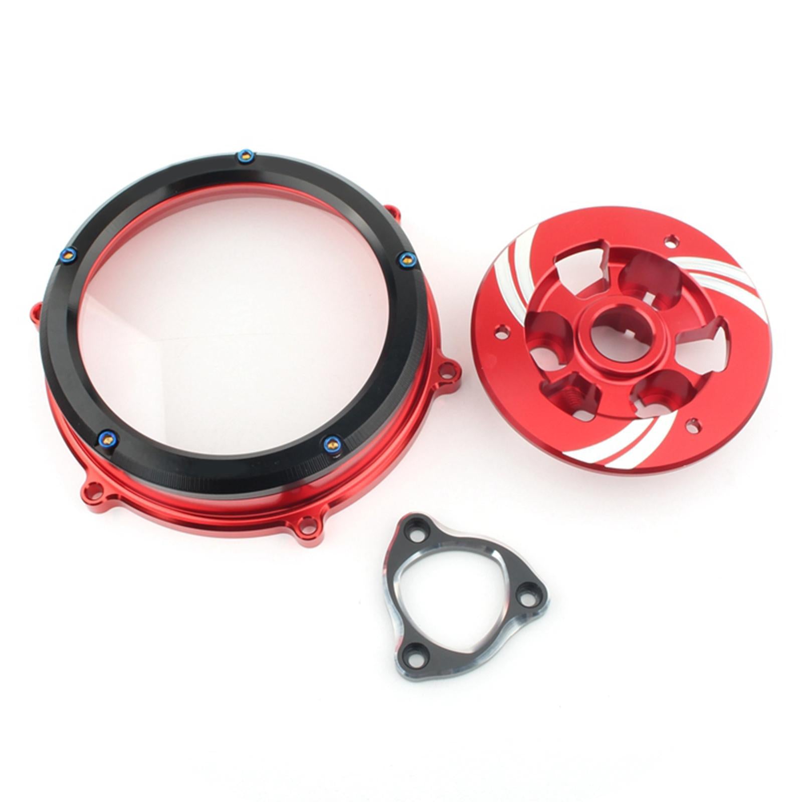 Clutch Cover & Spring Retainer Ring for Ducati Panigale 2018 2019 red+black