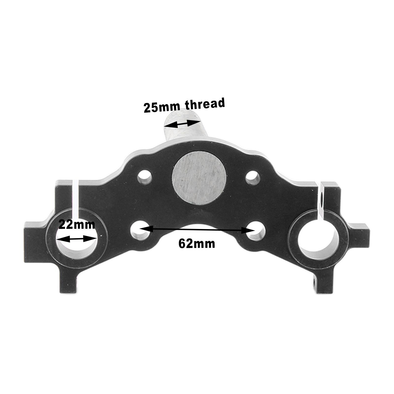 Motorcycle Steering Stem Triple Tree Clamp for Yamaha PW50 Black 22mm