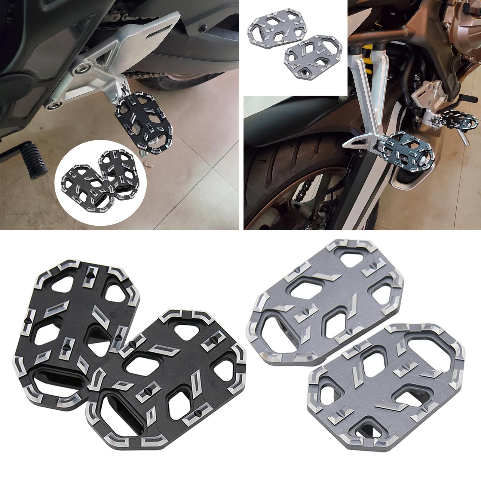 Motorcycles Wide Foot Pegs Pedals Front Footrest for Honda CB650R Black