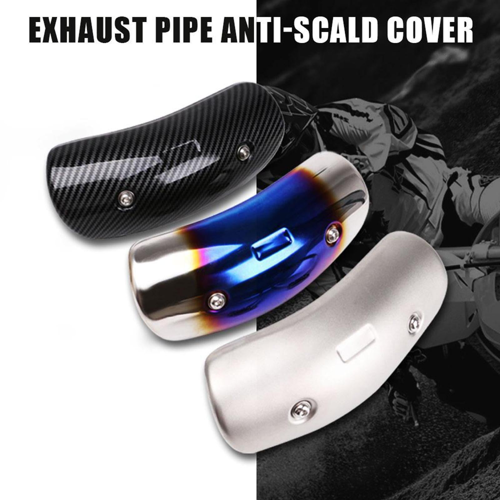 7.7 Motorbike Exhaust Heat Shield Cover Middle Pipe Guard Kit  Silver"