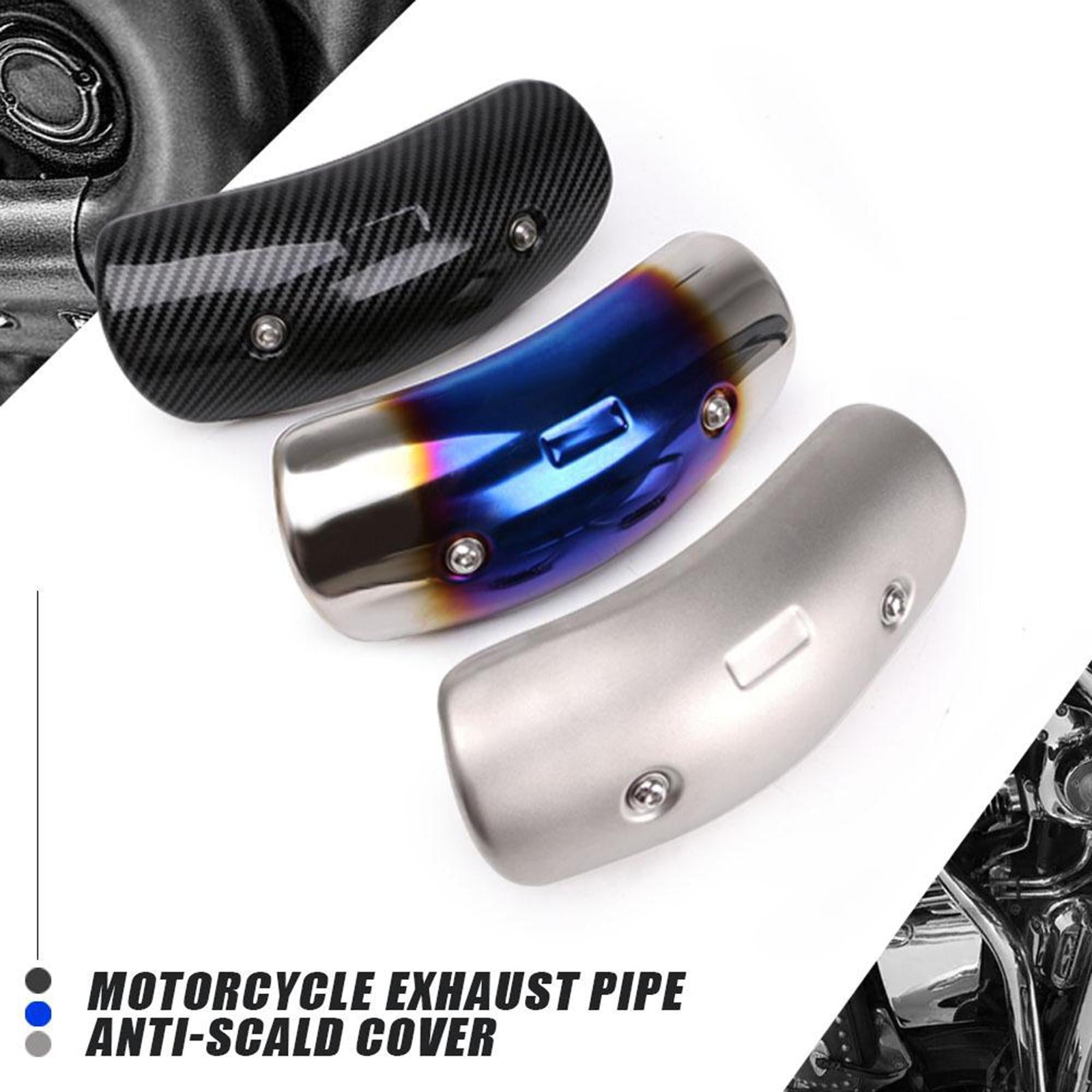 7.7 Motorbike Exhaust Heat Shield Cover Middle Pipe Guard Kit  Silver"