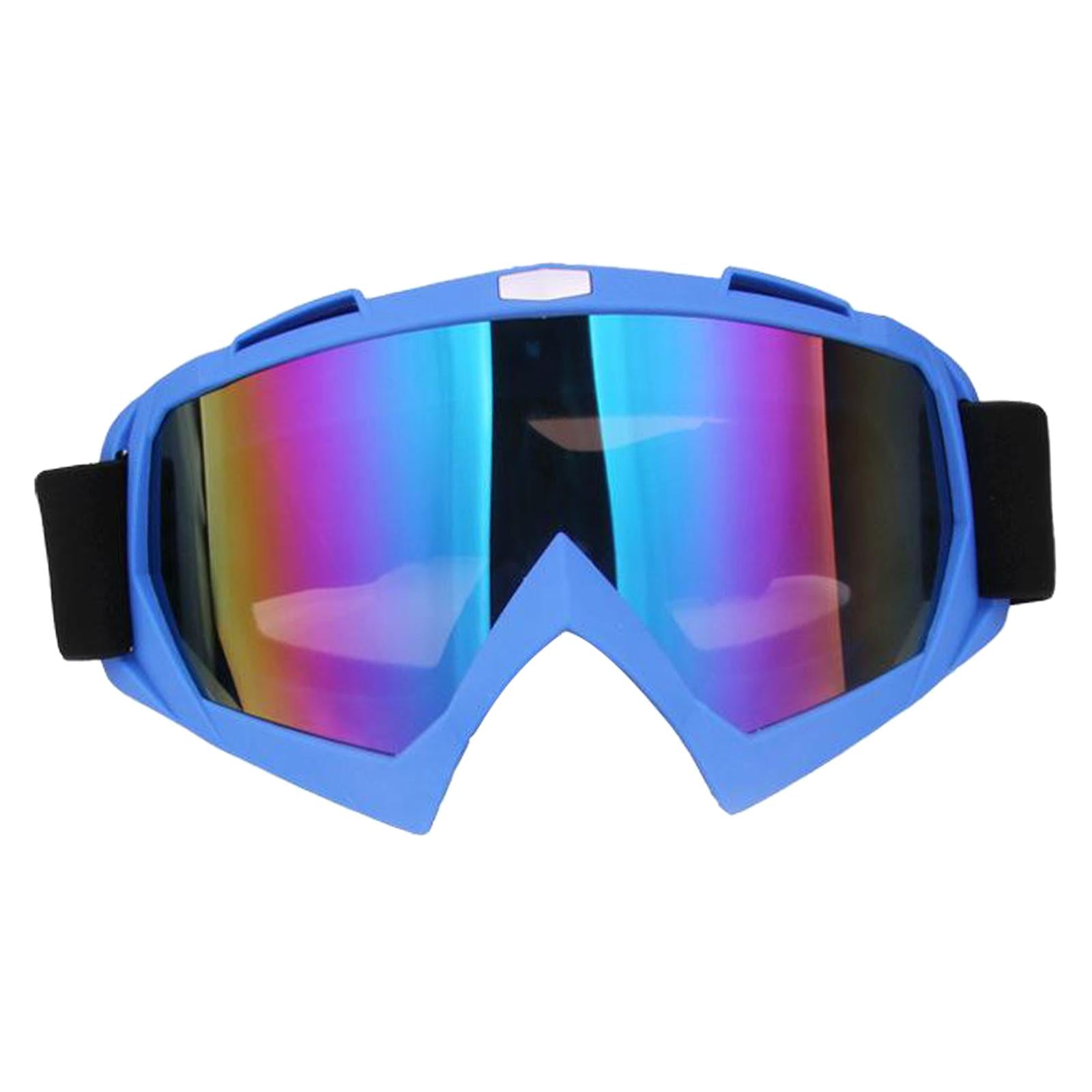 Snow Ski Safety Glasses Goggles Windproof ATV Motorcycle Blue Colorful