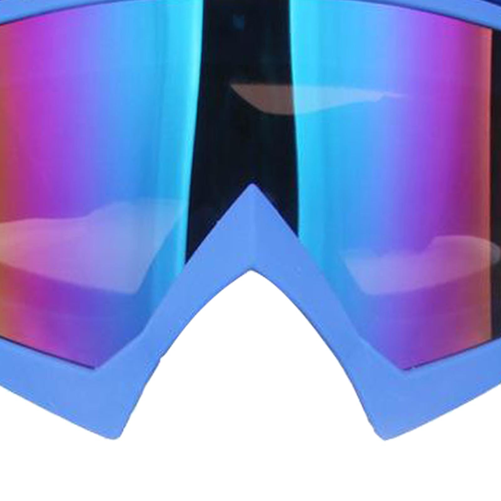 Snow Ski Safety Glasses Goggles Windproof ATV Motorcycle Blue Colorful