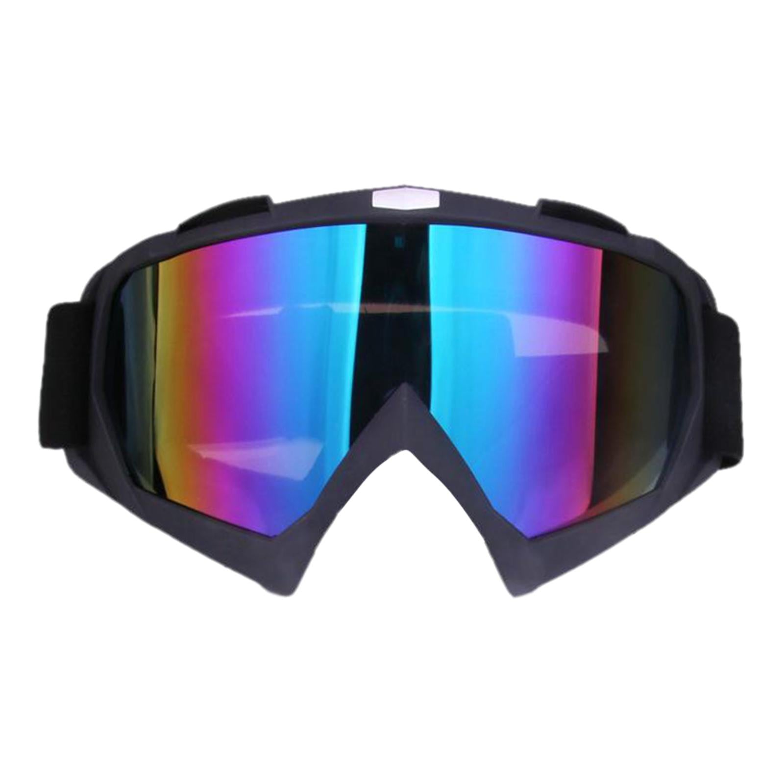 Snow Ski Safety Glasses Goggles Windproof ATV Motorcycle Black Colorful