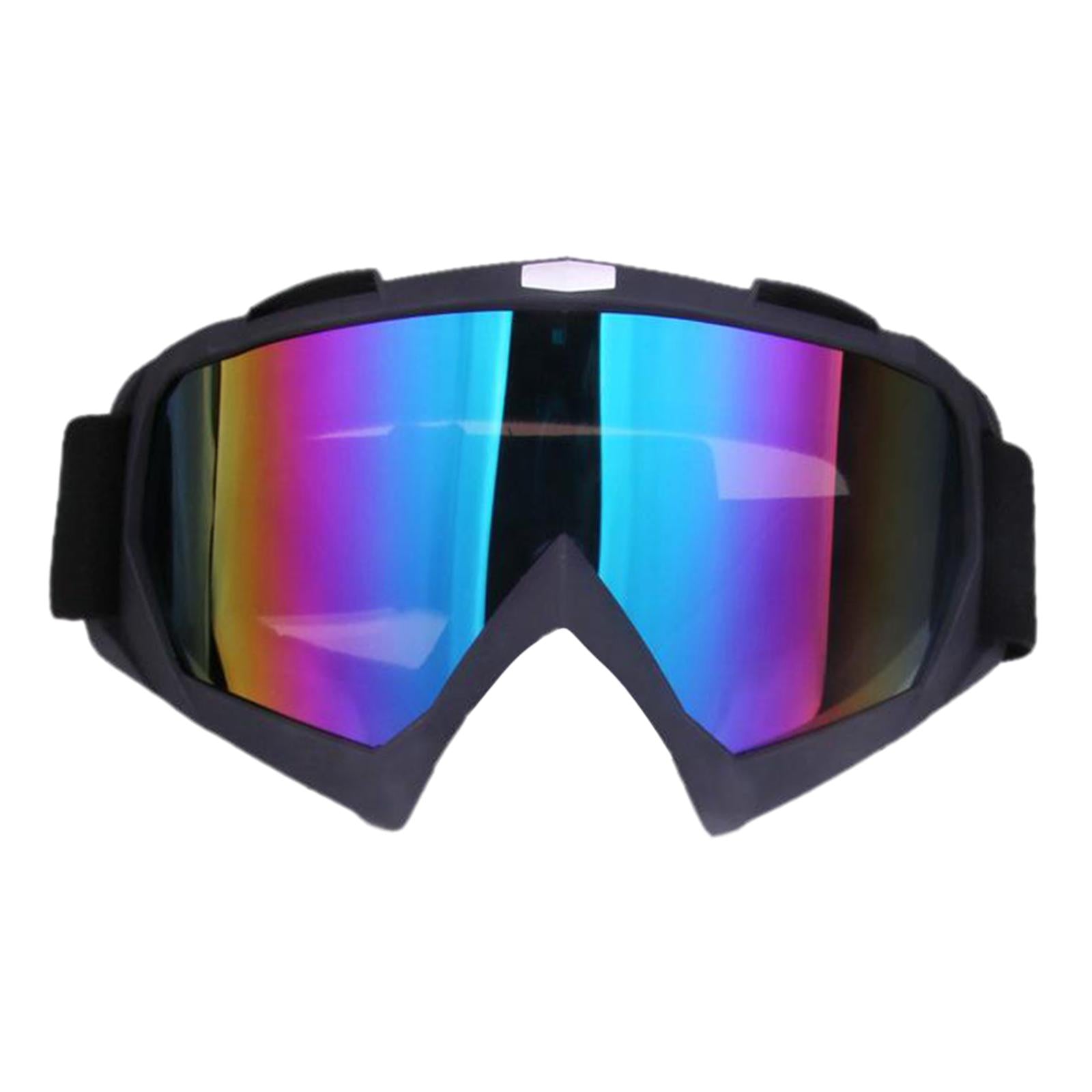 Snow Ski Safety Glasses Goggles Windproof ATV Motorcycle Black Colorful