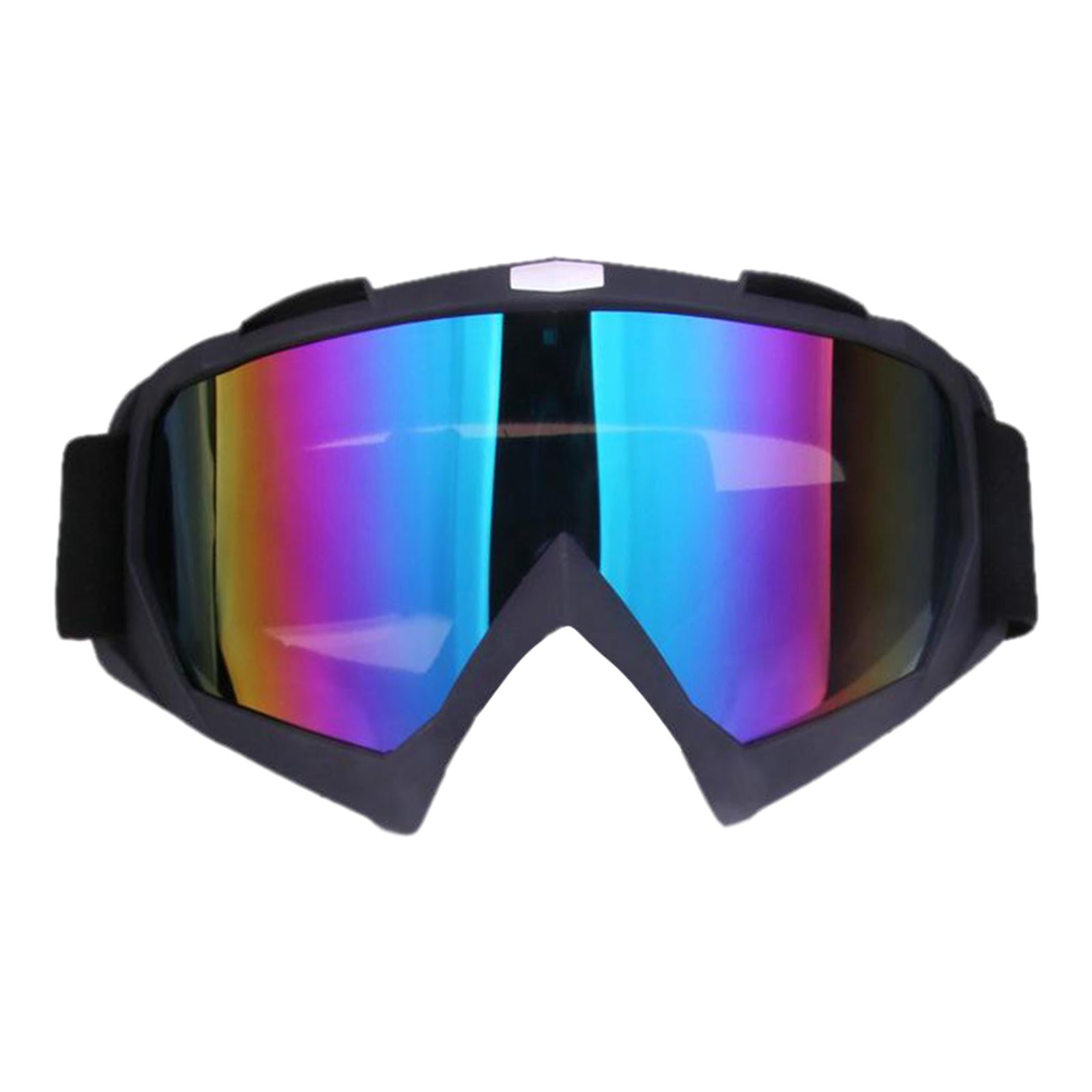 Snow Ski Safety Glasses Goggles Windproof ATV Motorcycle Black Colorful