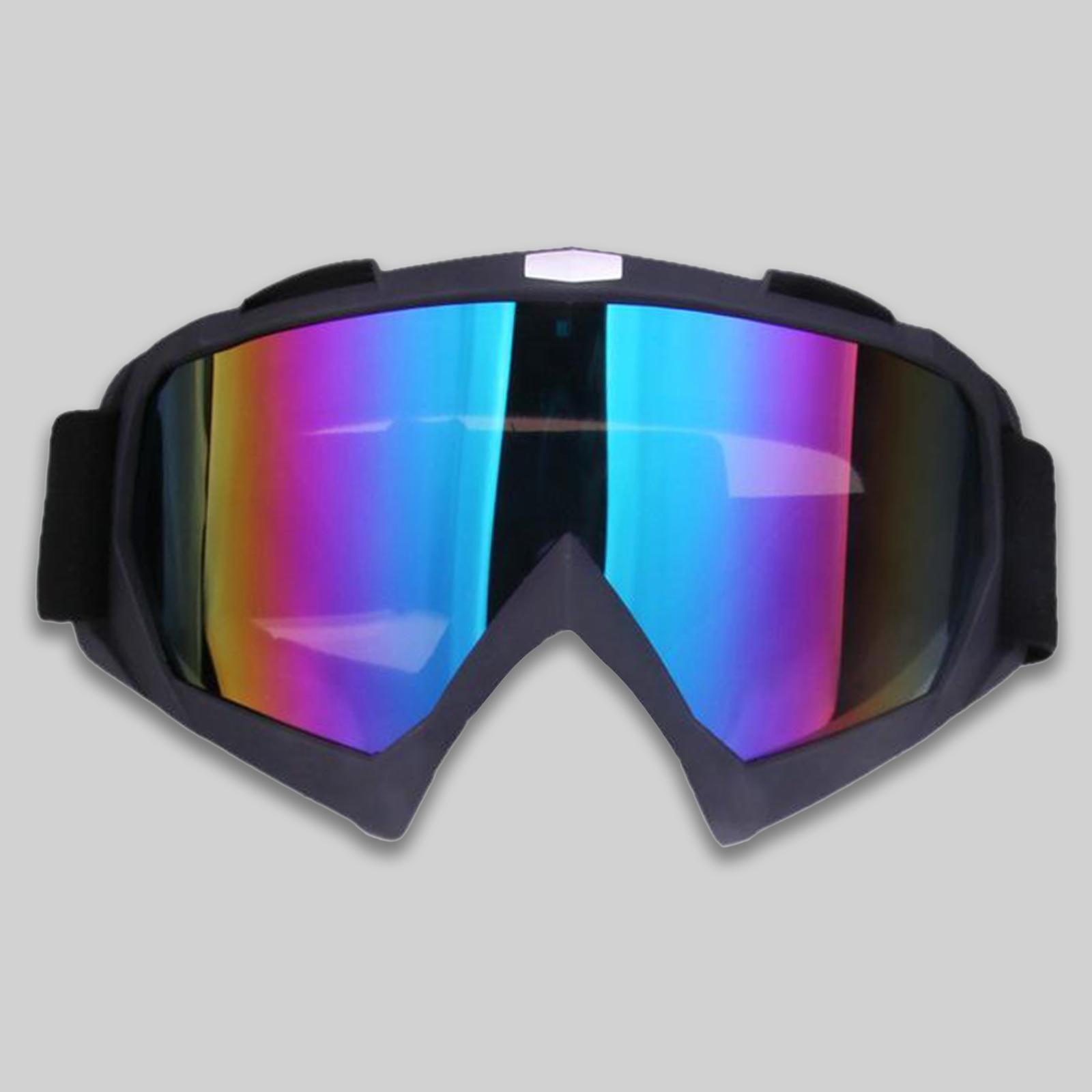 Snow Ski Safety Glasses Goggles Windproof ATV Motorcycle Black Colorful