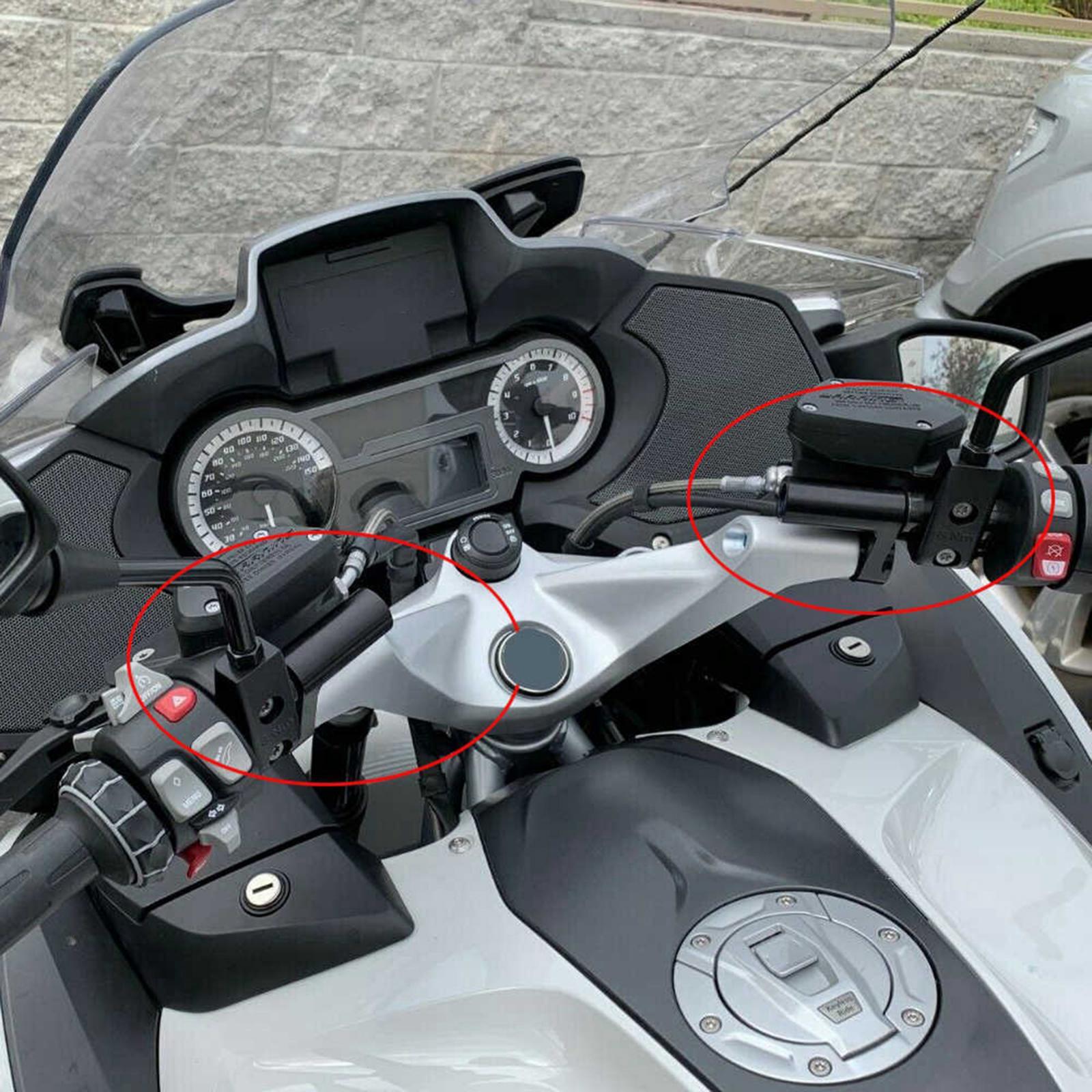 Motorcycle Aluminum Adjustable Handlebar Riser Kit for BMW R1200RT Black