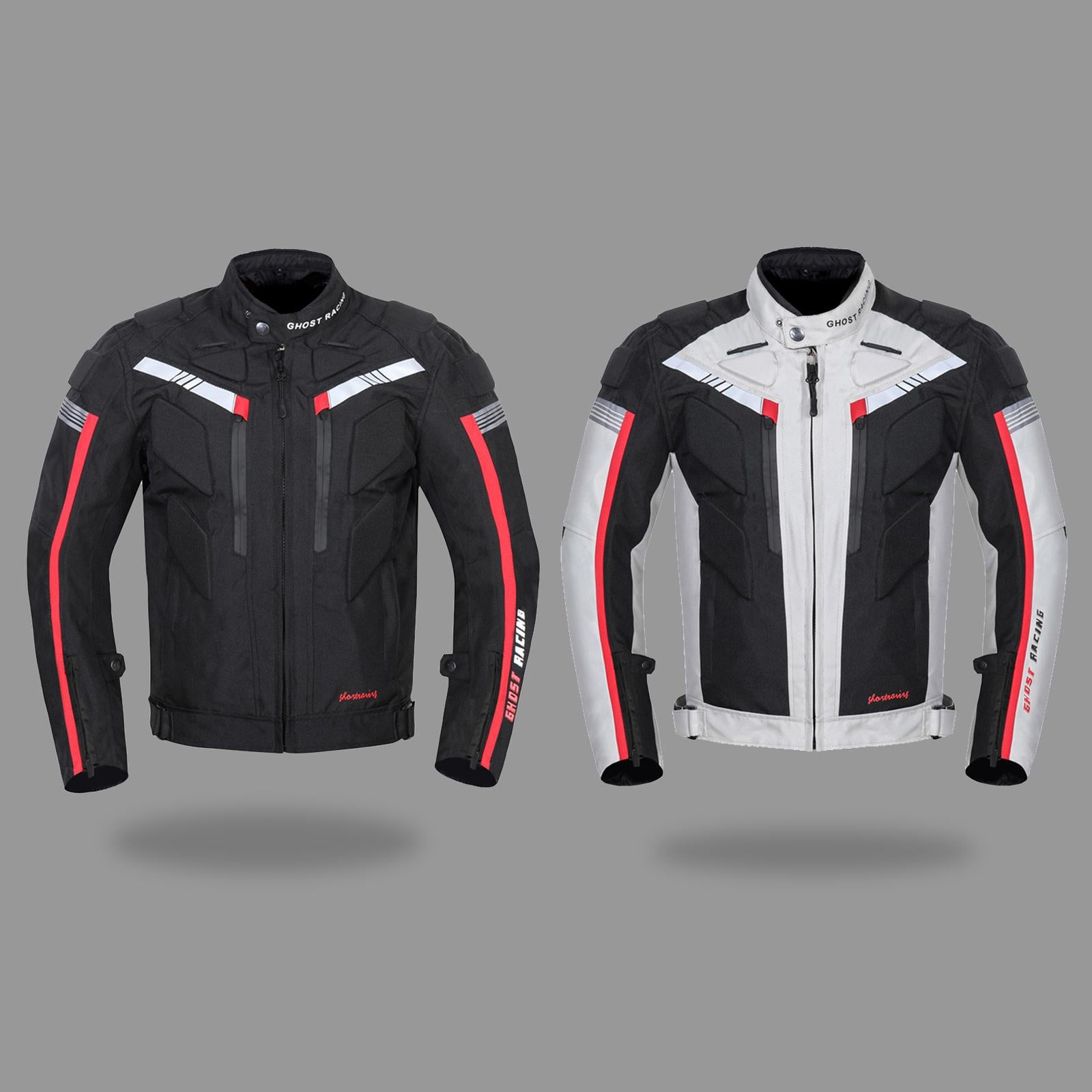 Motorcycle Jacket Oxford Waterproof Motocross Racing Cycle Gear  Black