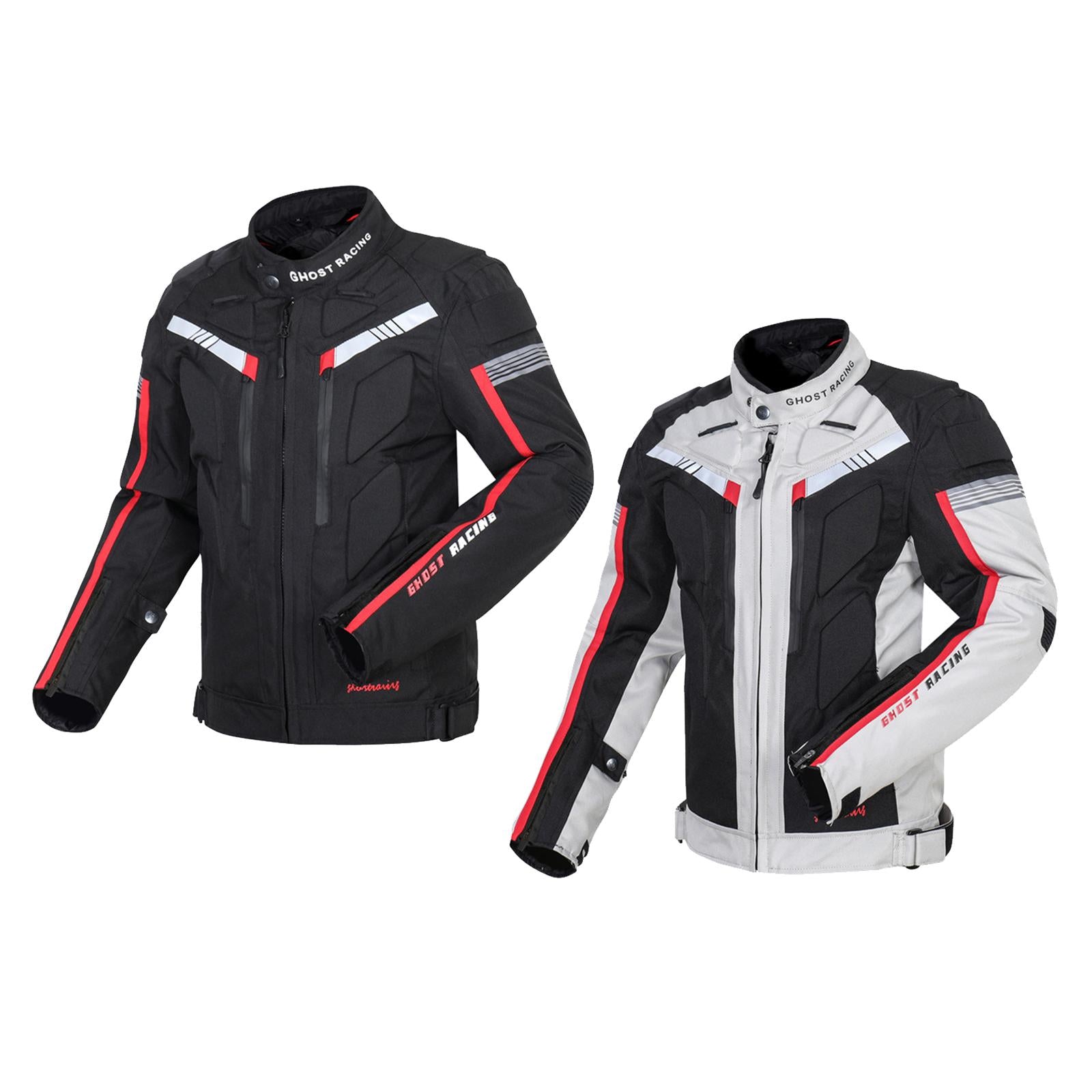 Motorcycle Jacket Oxford Waterproof Motocross Racing Cycle Gear  Black