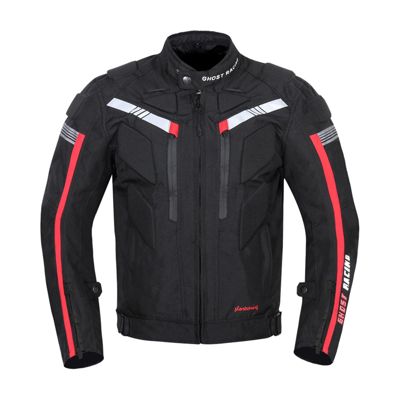 Motorcycle Jacket Oxford Waterproof Motocross Racing Cycle Gear  Black