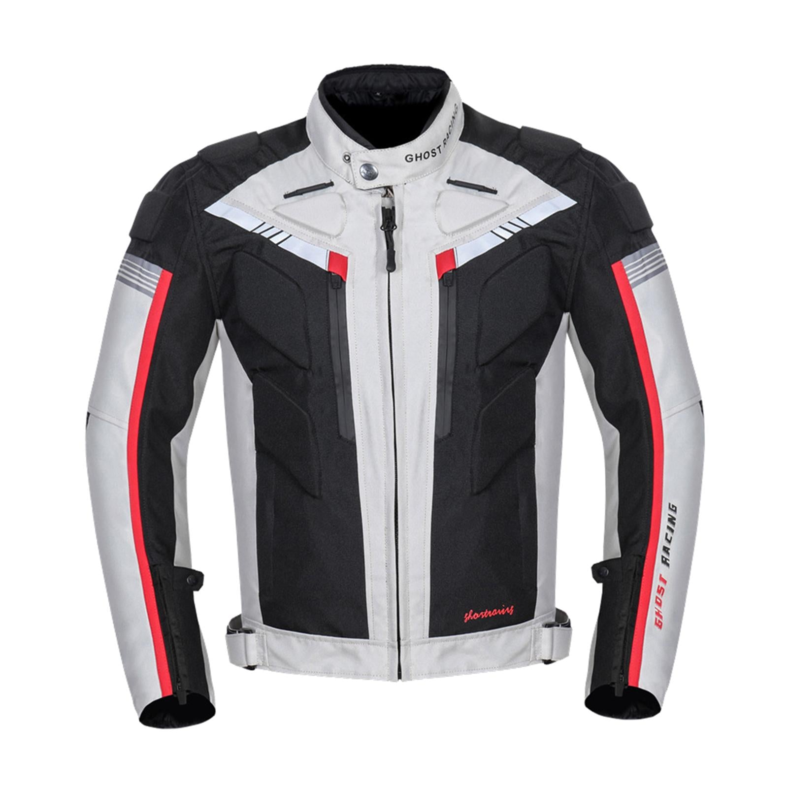 Motorcycle Jacket Oxford Waterproof Motocross Racing Cycle Gear  Light Gray