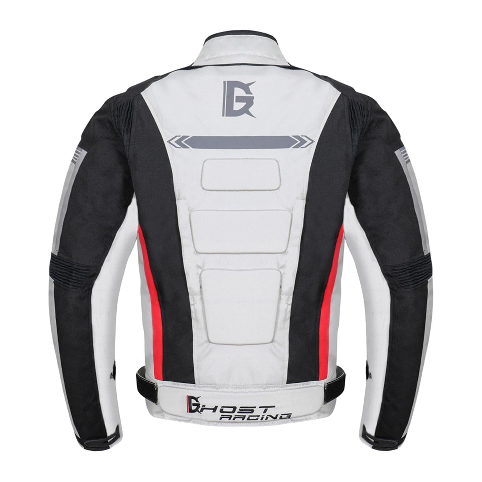 Motorcycle Jacket Oxford Waterproof Motocross Racing Cycle Gear  Light Gray