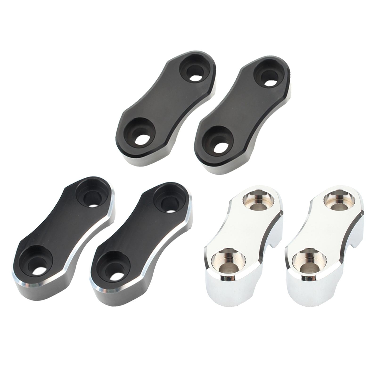 1 Pair Motorcycle Aluminum Alloy Handlebar Riser Mount Top Clamp for Harley Black