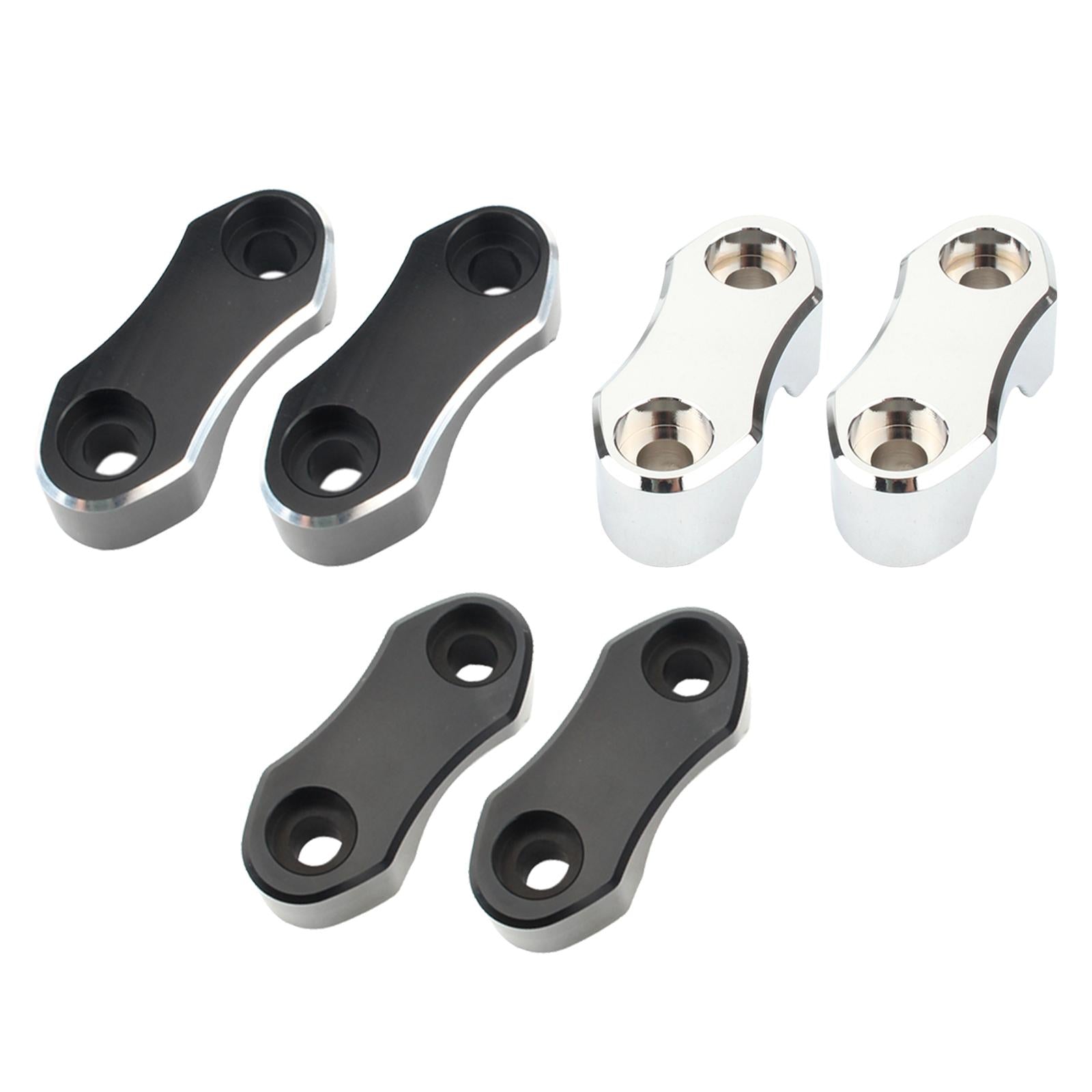 1 Pair Motorcycle Aluminum Alloy Handlebar Riser Mount Top Clamp for Harley Black