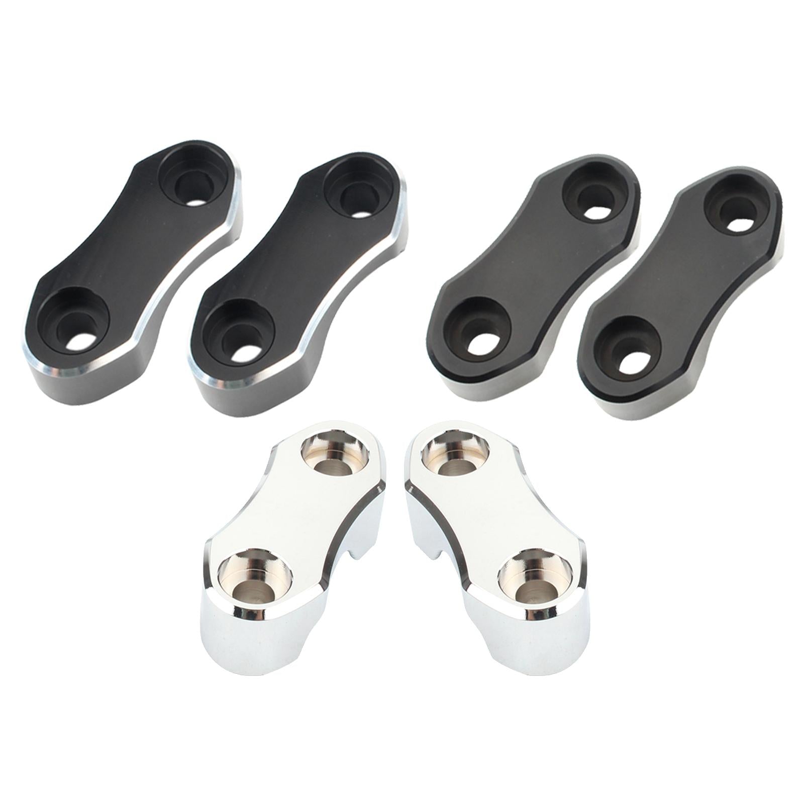 1 Pair Motorcycle Aluminum Alloy Handlebar Riser Mount Top Clamp for Harley Black