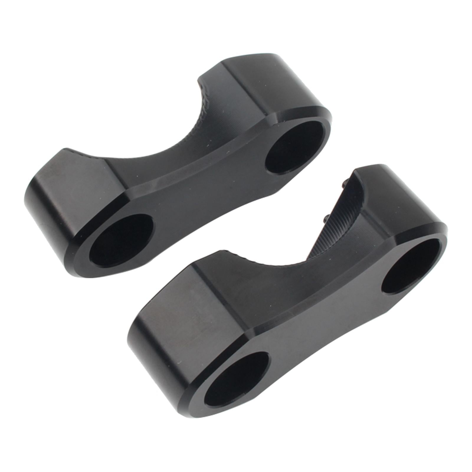 1 Pair Motorcycle Aluminum Alloy Handlebar Riser Mount Top Clamp for Harley Black