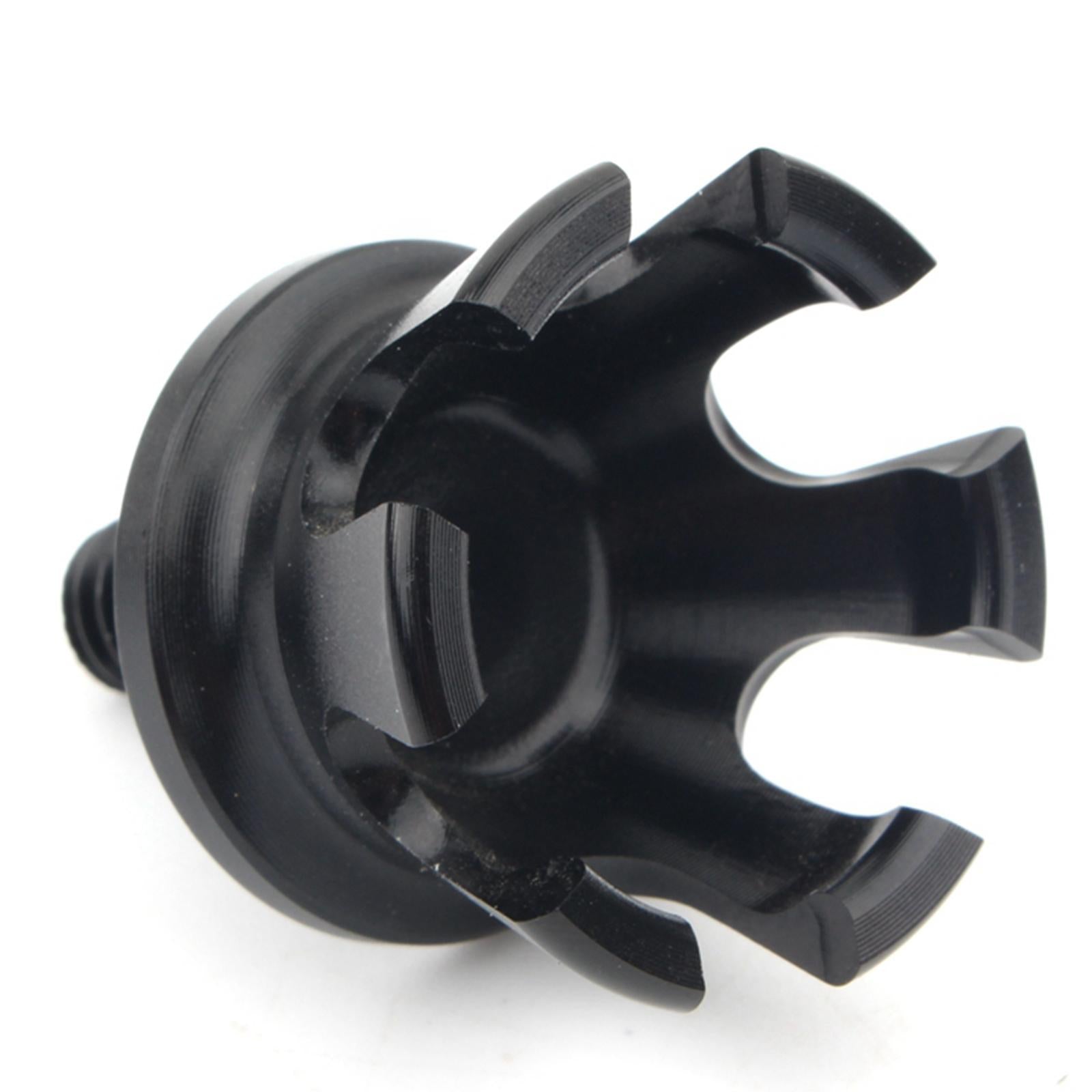 Motorcycle 1/4 Crown Style Aluminum Seat Screw Bolts for Harleys Black 01"