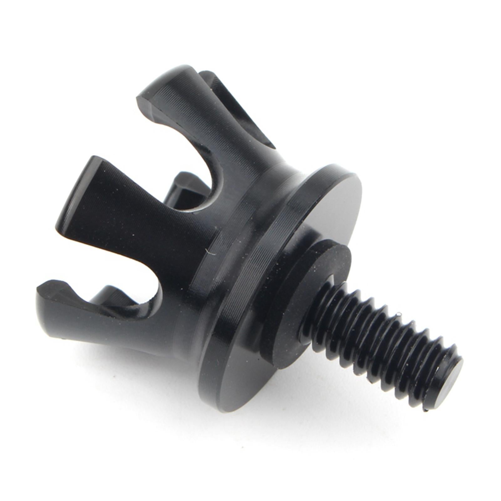 Motorcycle 1/4 Crown Style Aluminum Seat Screw Bolts for Harleys Black 01"