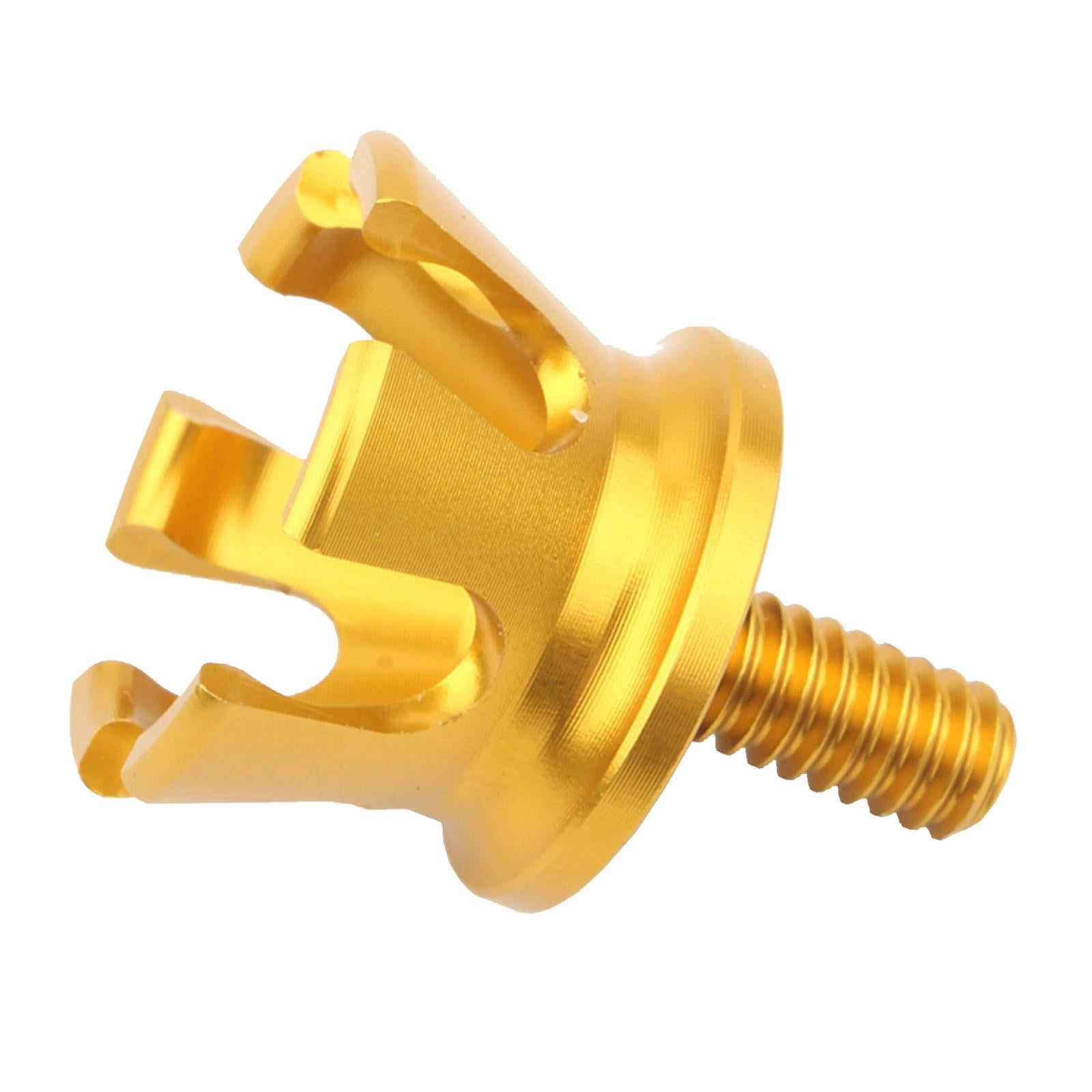 Motorcycle 1/4 Crown Style Aluminum Seat Screw Bolts for Harleys Golden"