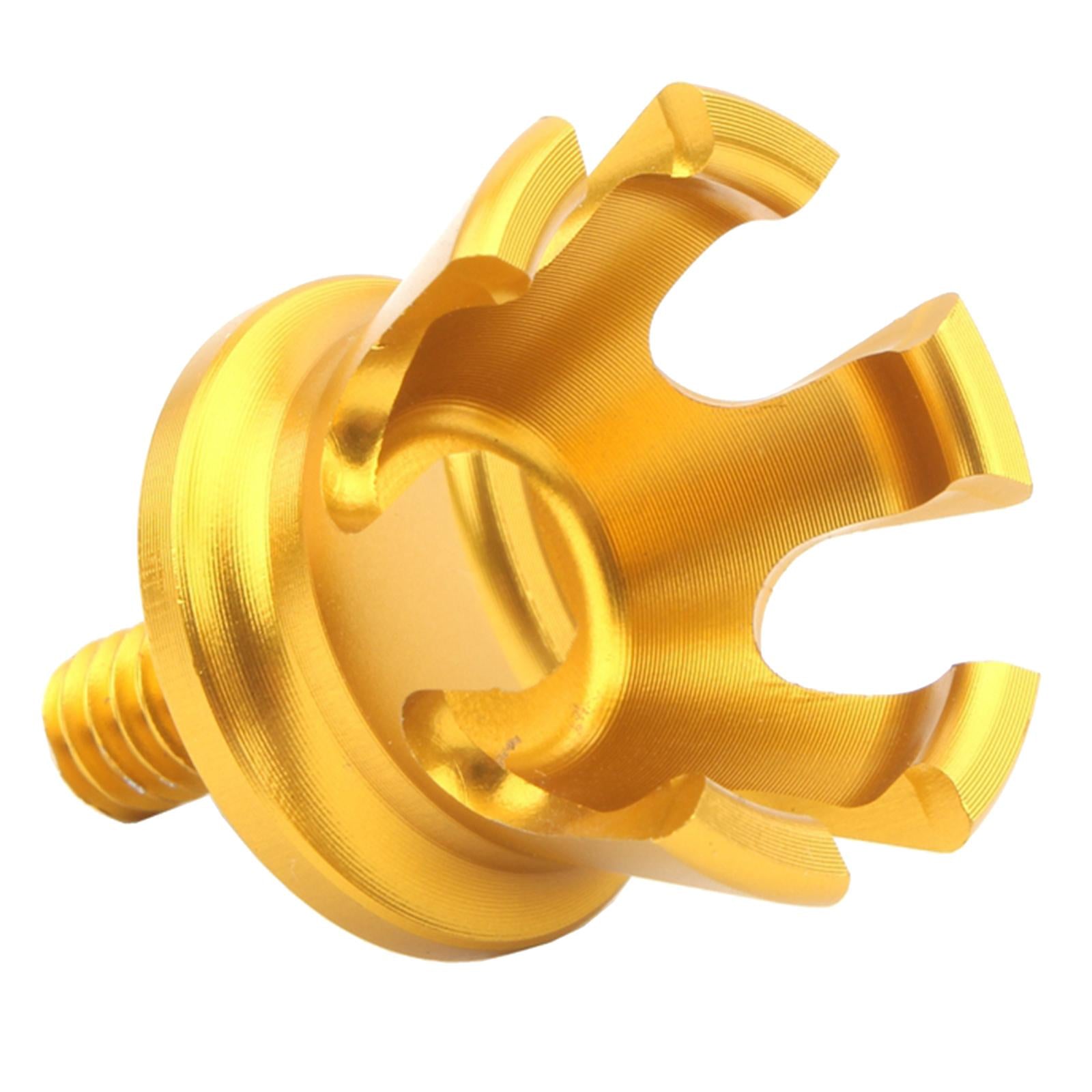 Motorcycle 1/4 Crown Style Aluminum Seat Screw Bolts for Harleys Golden"