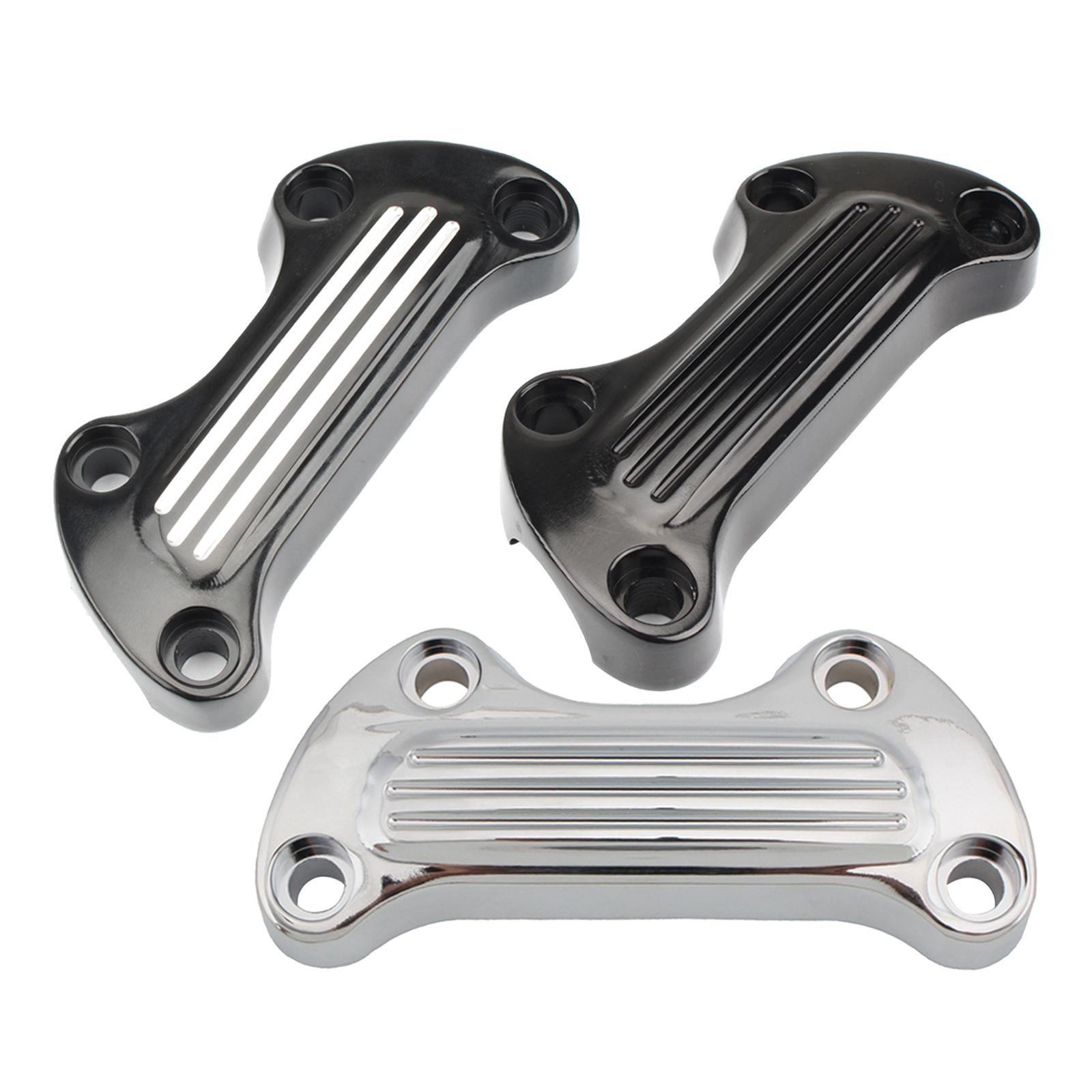 Handlebar Riser Mount Top Clamp Bar Cover for Harley Touring Black