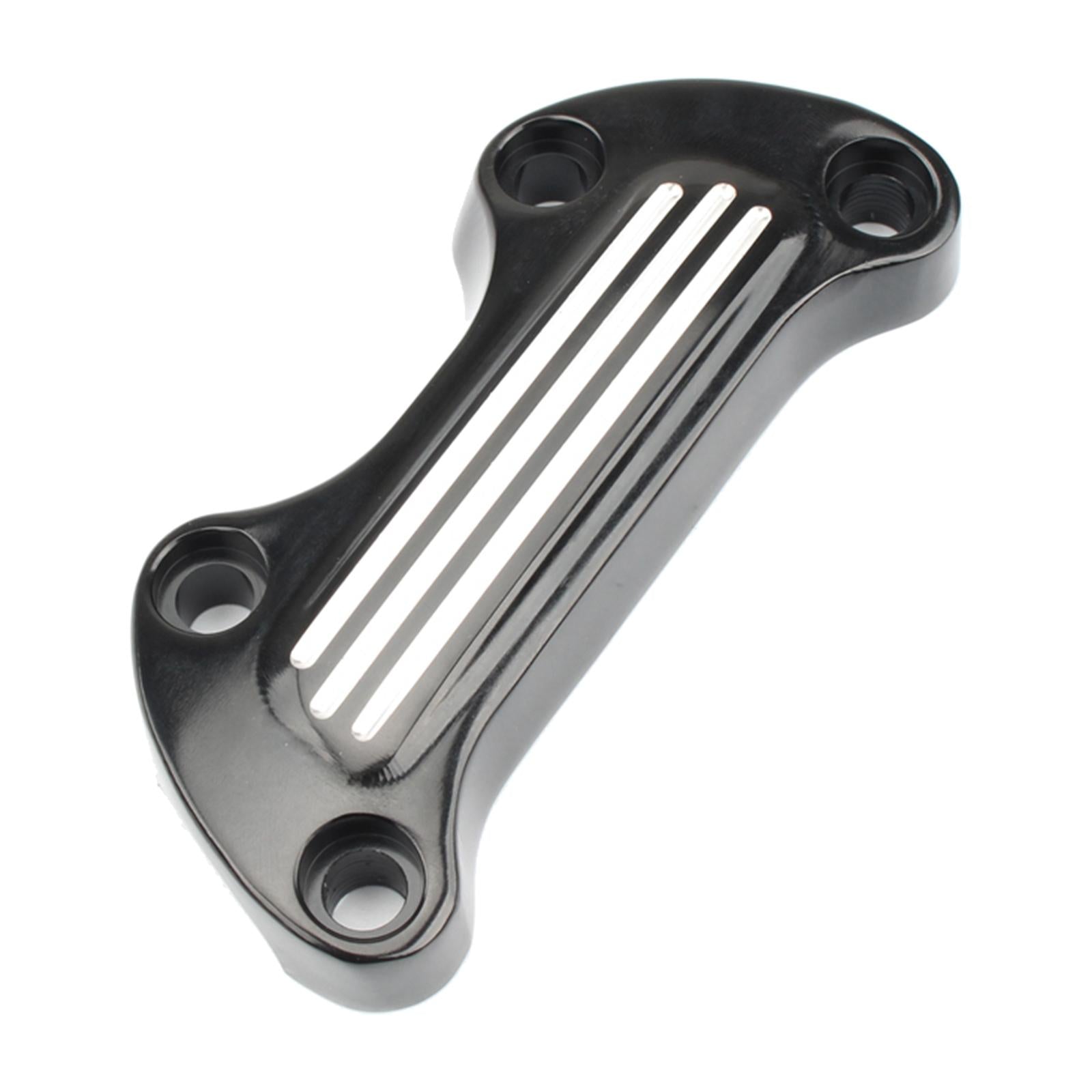 Handlebar Riser Mount Top Clamp Bar Cover for Harley Touring Black+Silver