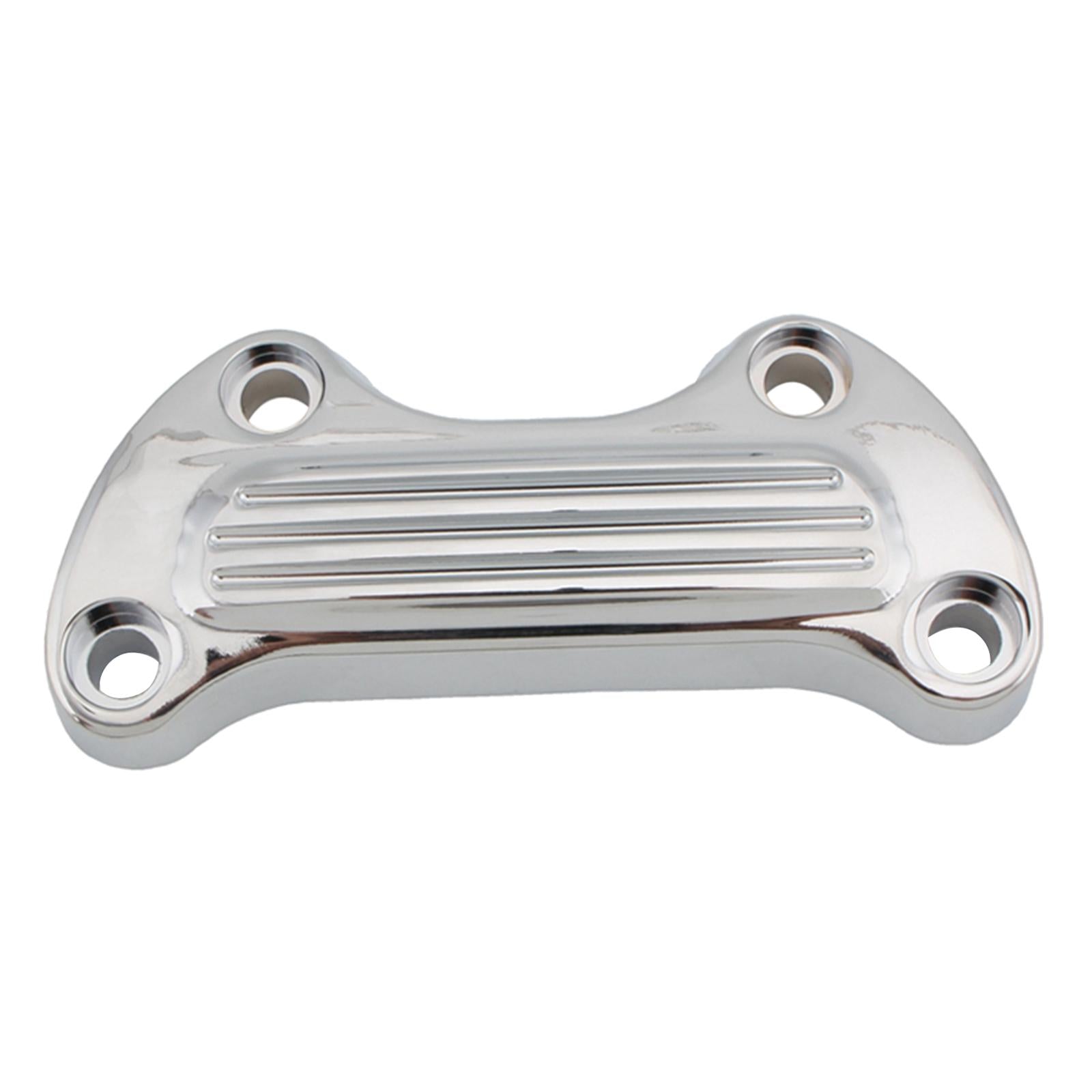 Handlebar Riser Mount Top Clamp Bar Cover for Harley Touring Silver