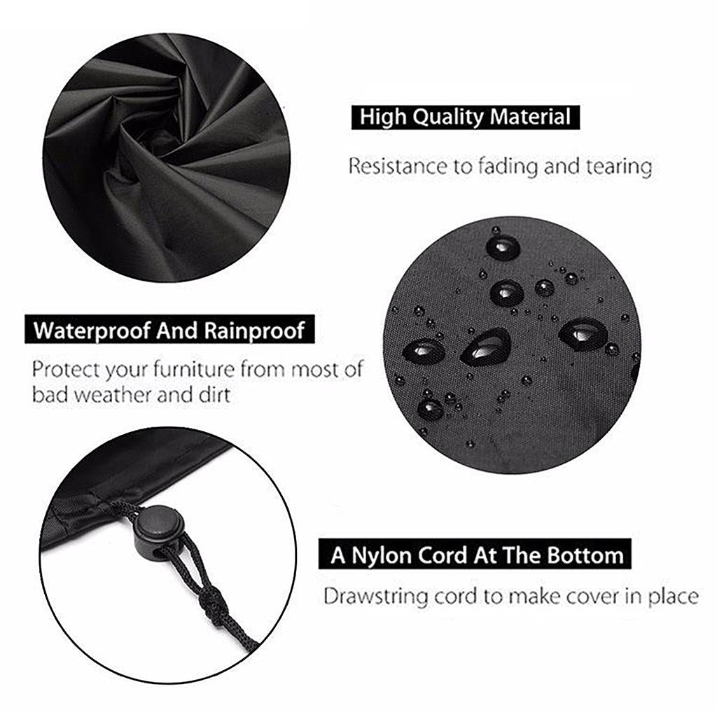 Furniture Cover Tear-Resistant for Patio Outdoor 84x52x29in/59x46x32in S
