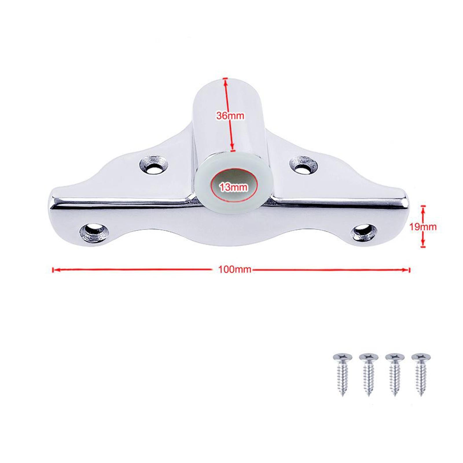 Silver Stainless Steel Side Mount Rowlock Socket Support Bracket Oar Rowlock