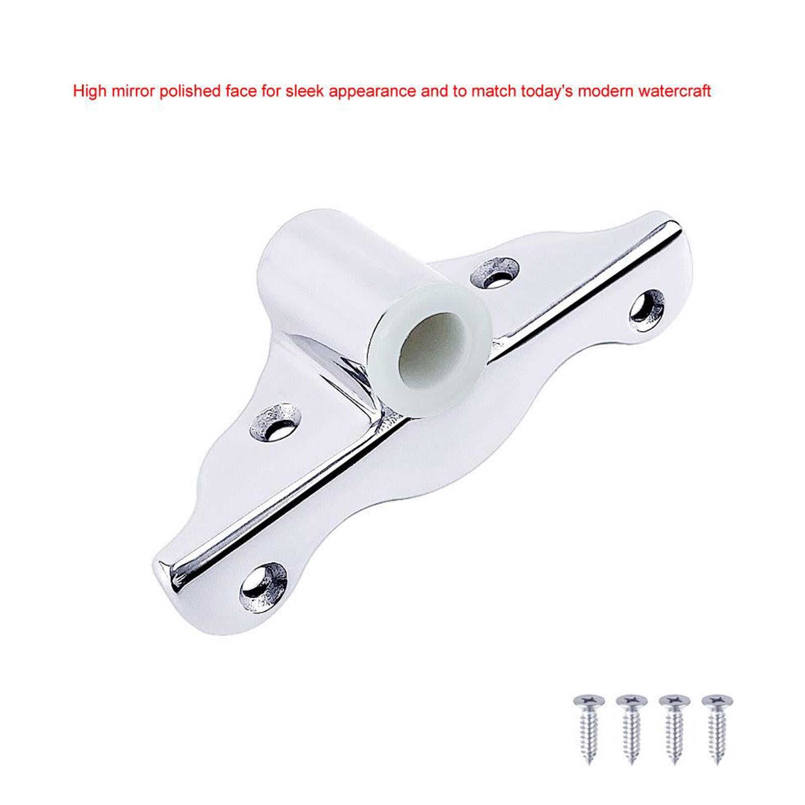 Silver Stainless Steel Side Mount Rowlock Socket Support Bracket Oar Rowlock