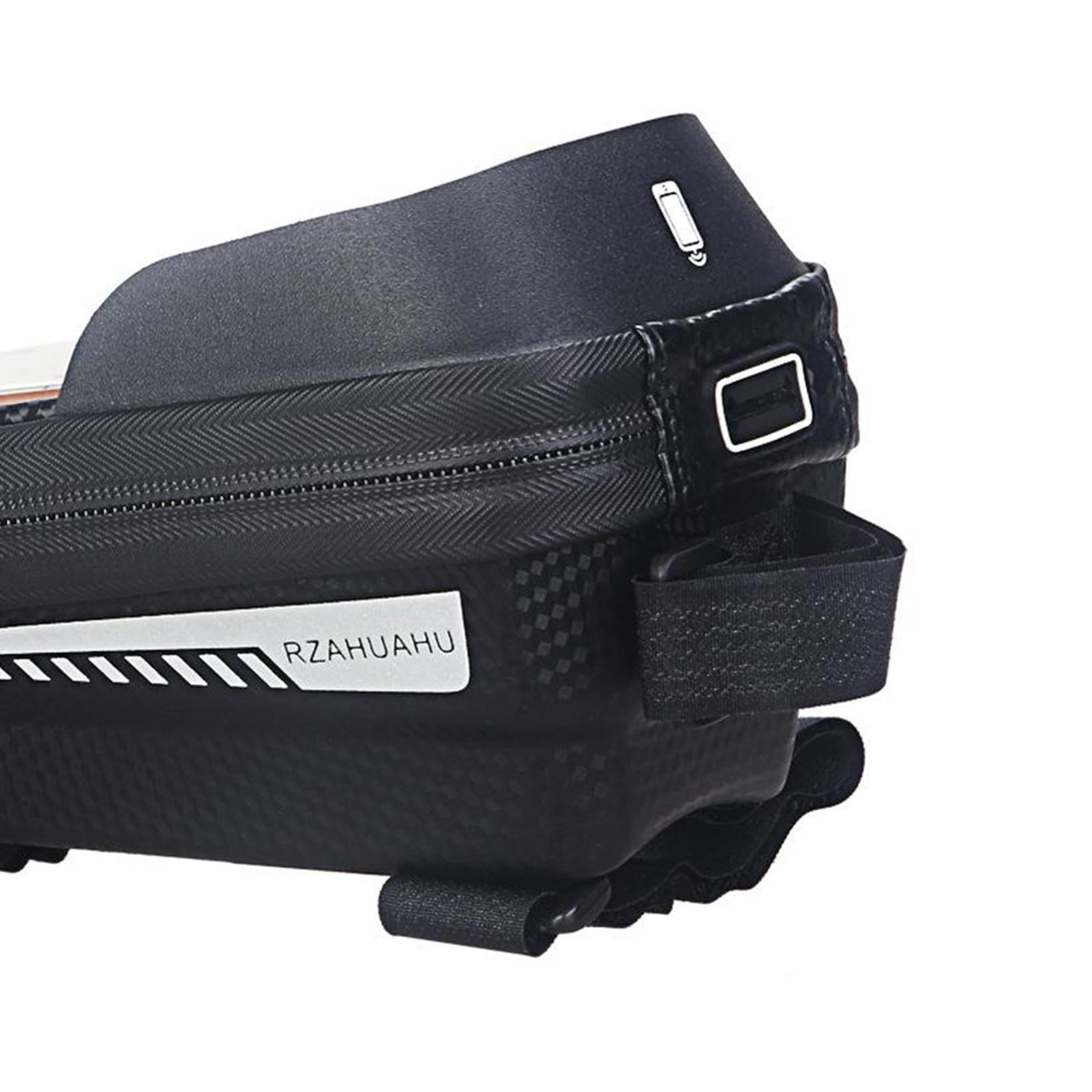 Hard EVA Bike Phone Front Frame Bag with Sun-Visor for 6.5 Phones"