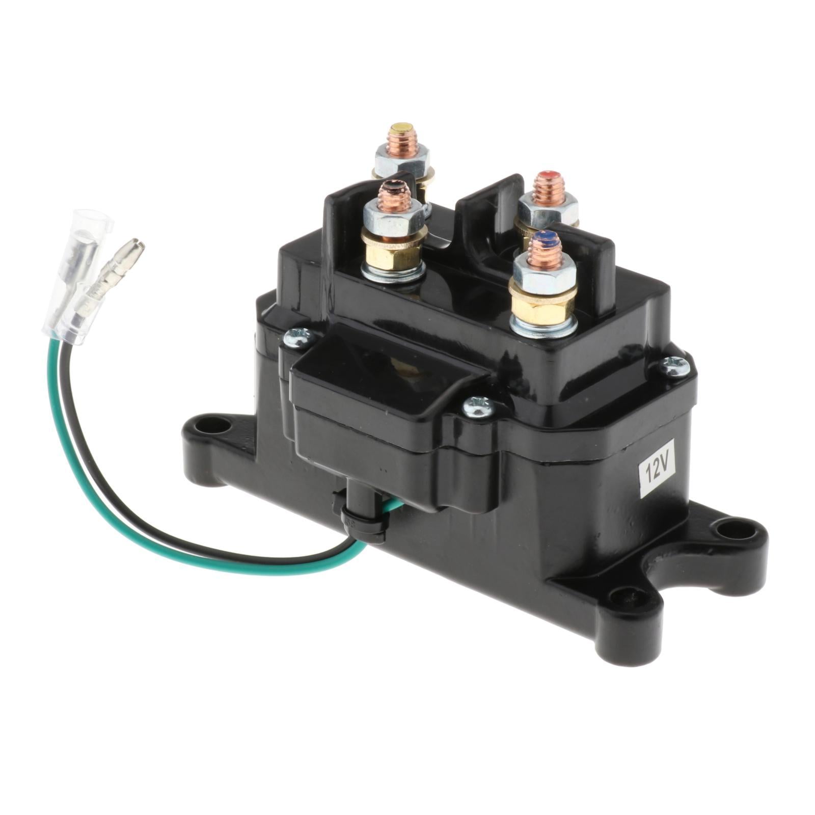 12V Winch Solenoid Relay with Winch Rocker Thumb Switch Combo for ATV UTV