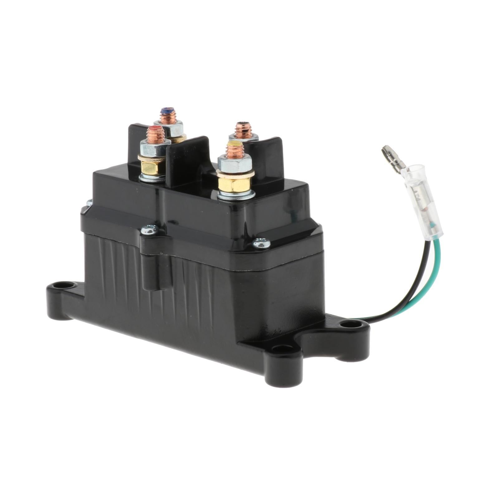 12V Winch Solenoid Relay with Winch Rocker Thumb Switch Combo for ATV UTV