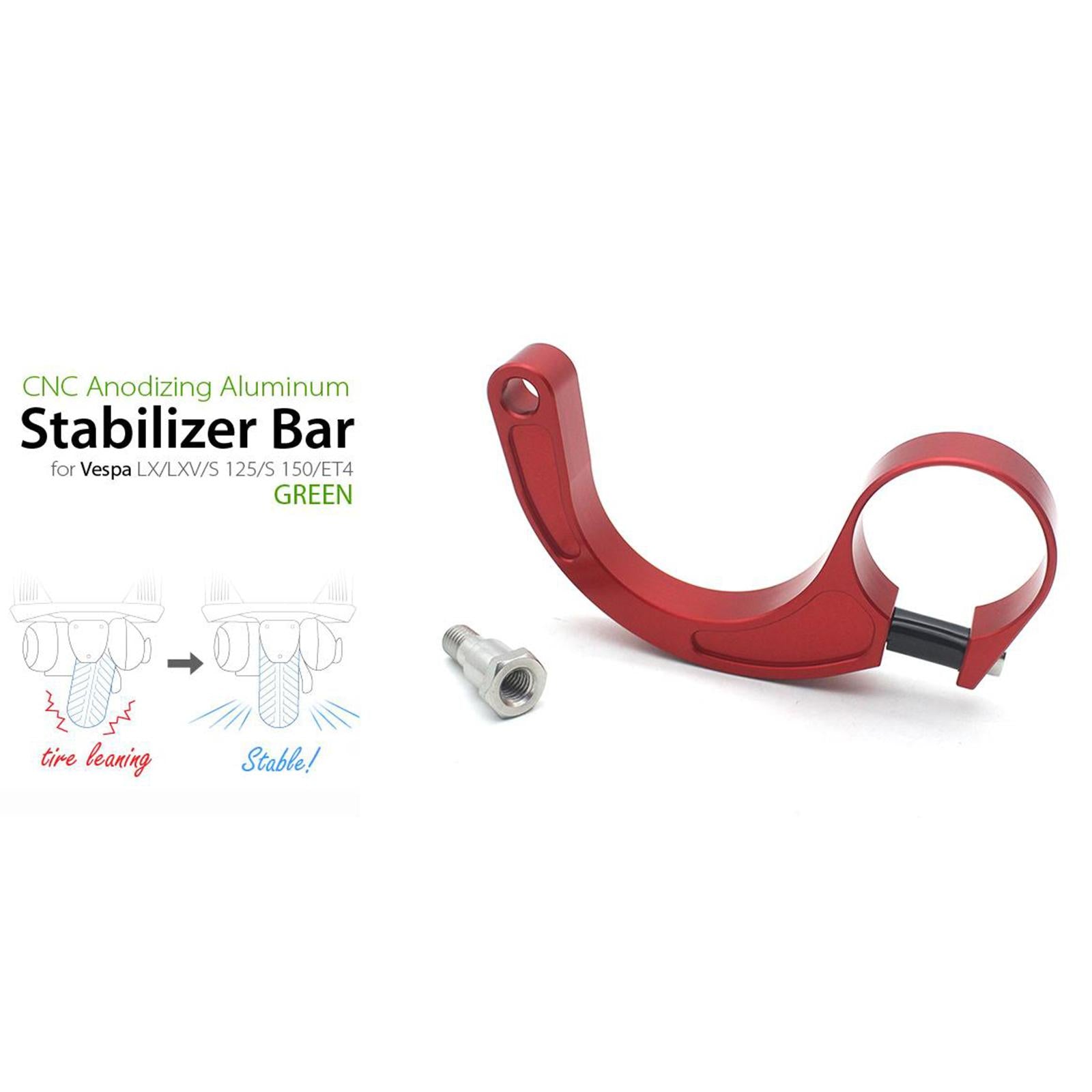 Motorcycle Stabilizer Swing Arm Bracket for Vespa S125 S150 ET4 red