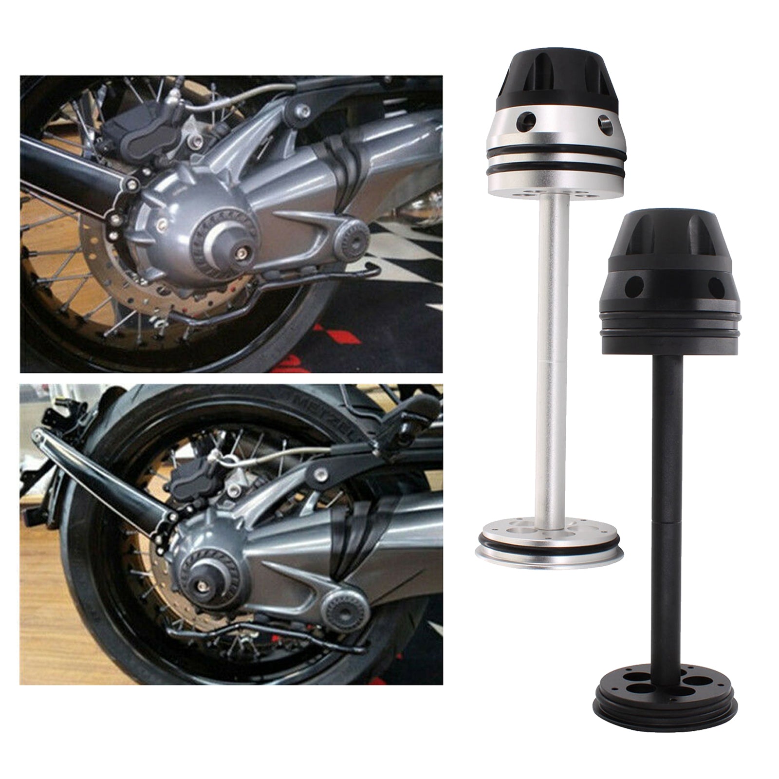 Rear Wheel Axle Fork Wheel Protector For BMW R1200GS R NineT Urban Black