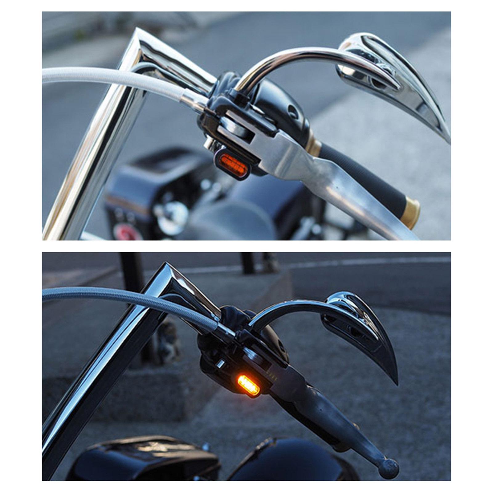 LED Turn Signal Indicator Light for Harley Sportster 883 1200 Black Smoke