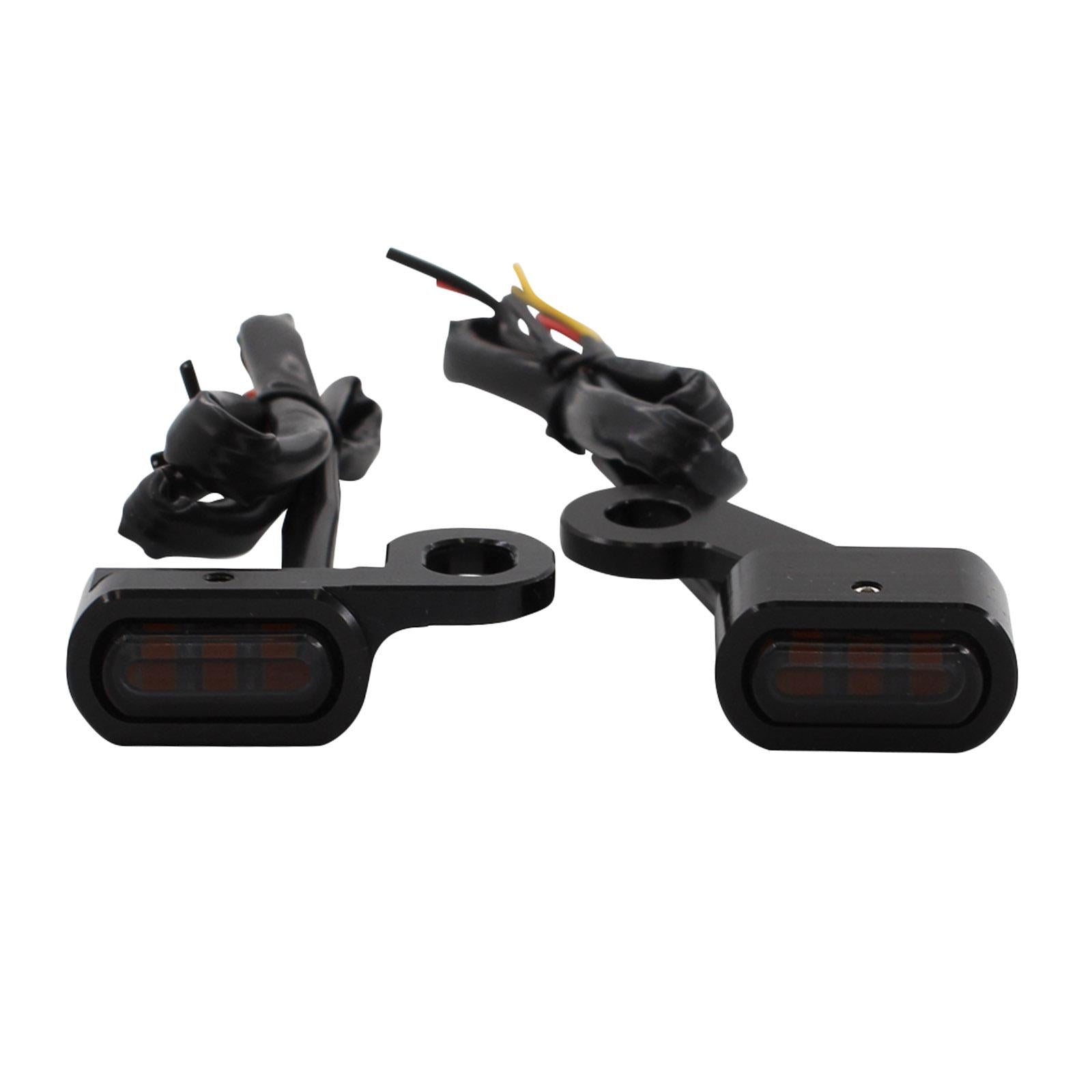 LED Turn Signal Indicator Light for Harley Sportster 883 1200 Black Smoke