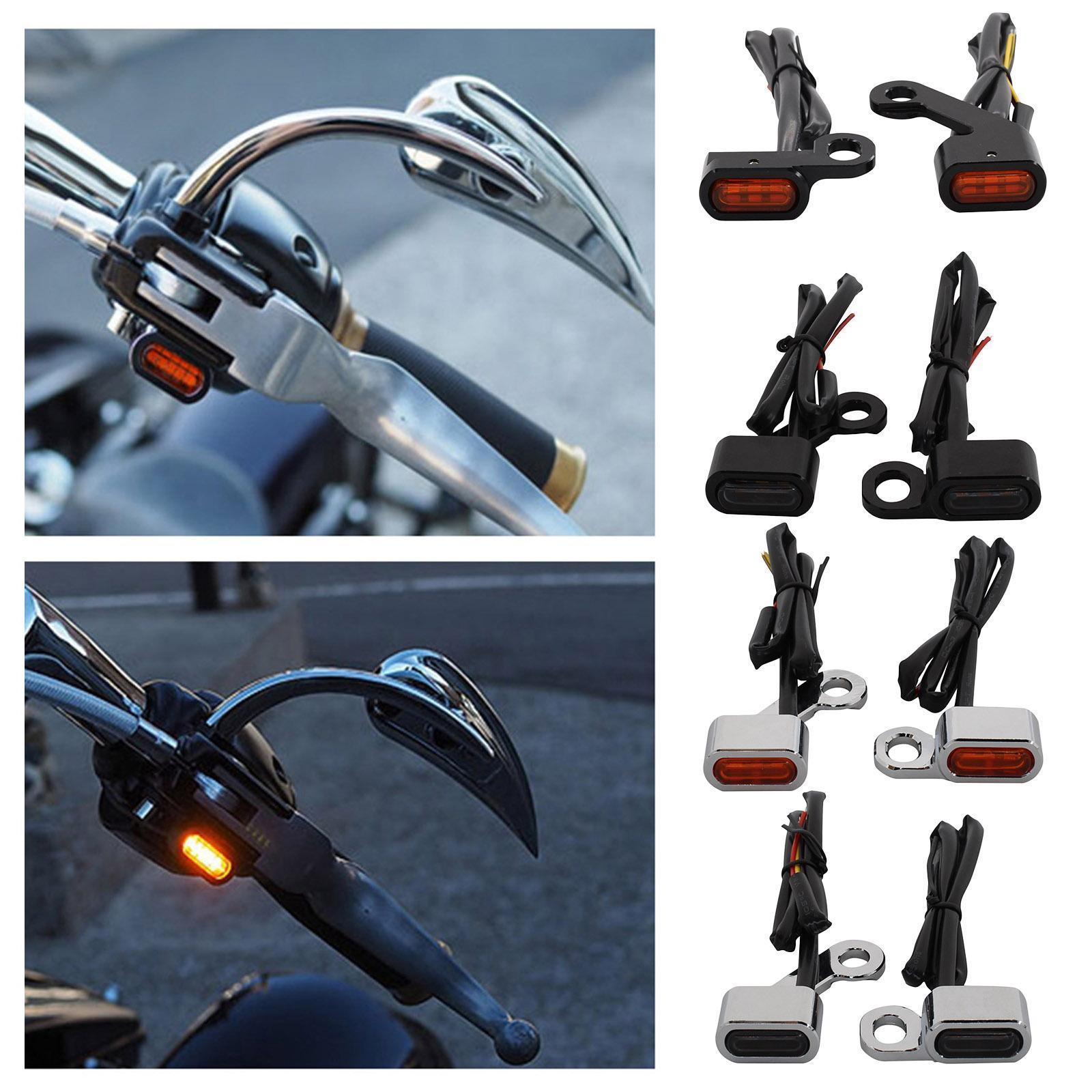 Turn Signal Indicator Light Lamp for Harley Touring Softail Black Orange