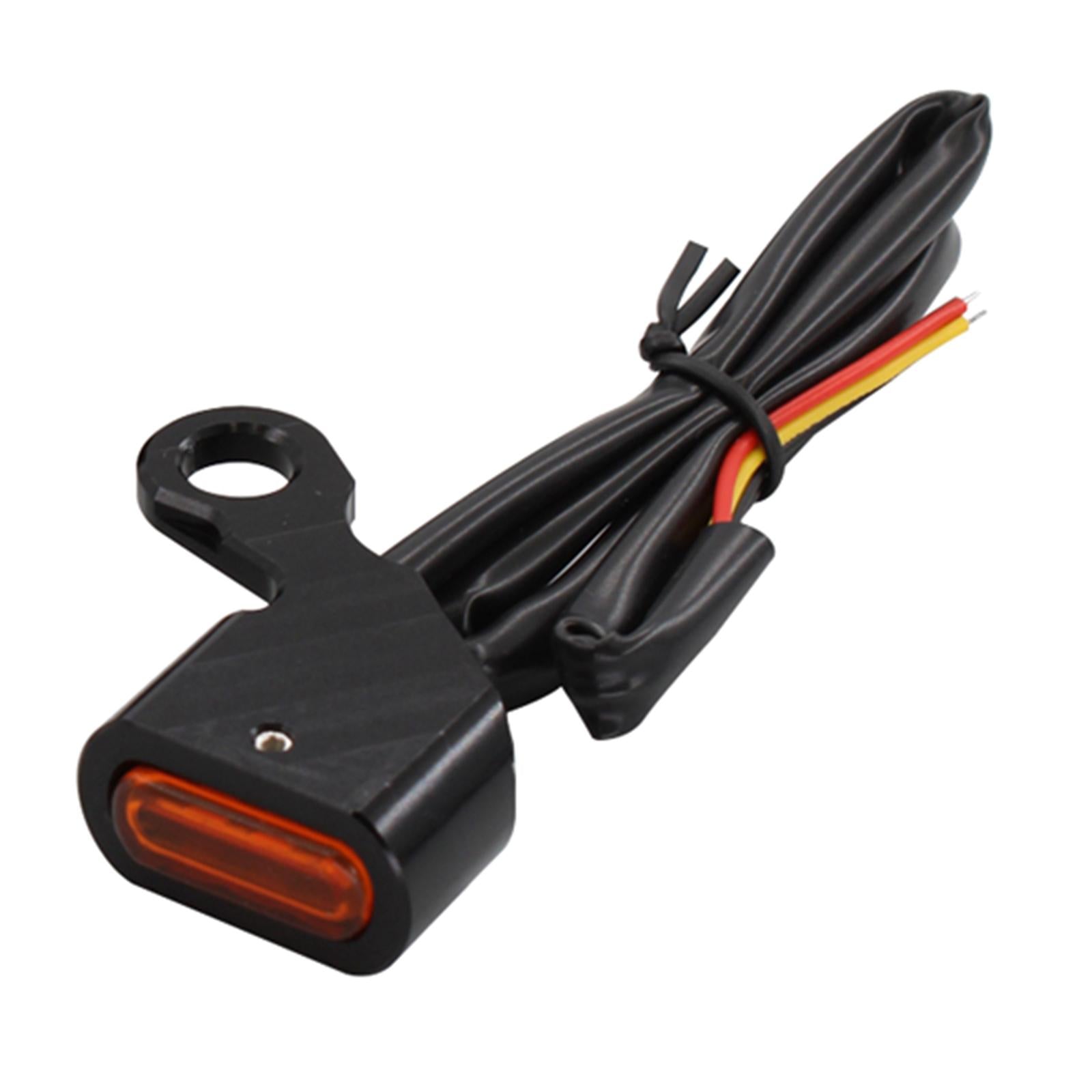 LED Turn Signal Indicator for Harley Softails Dynas Sportsters Black Orange