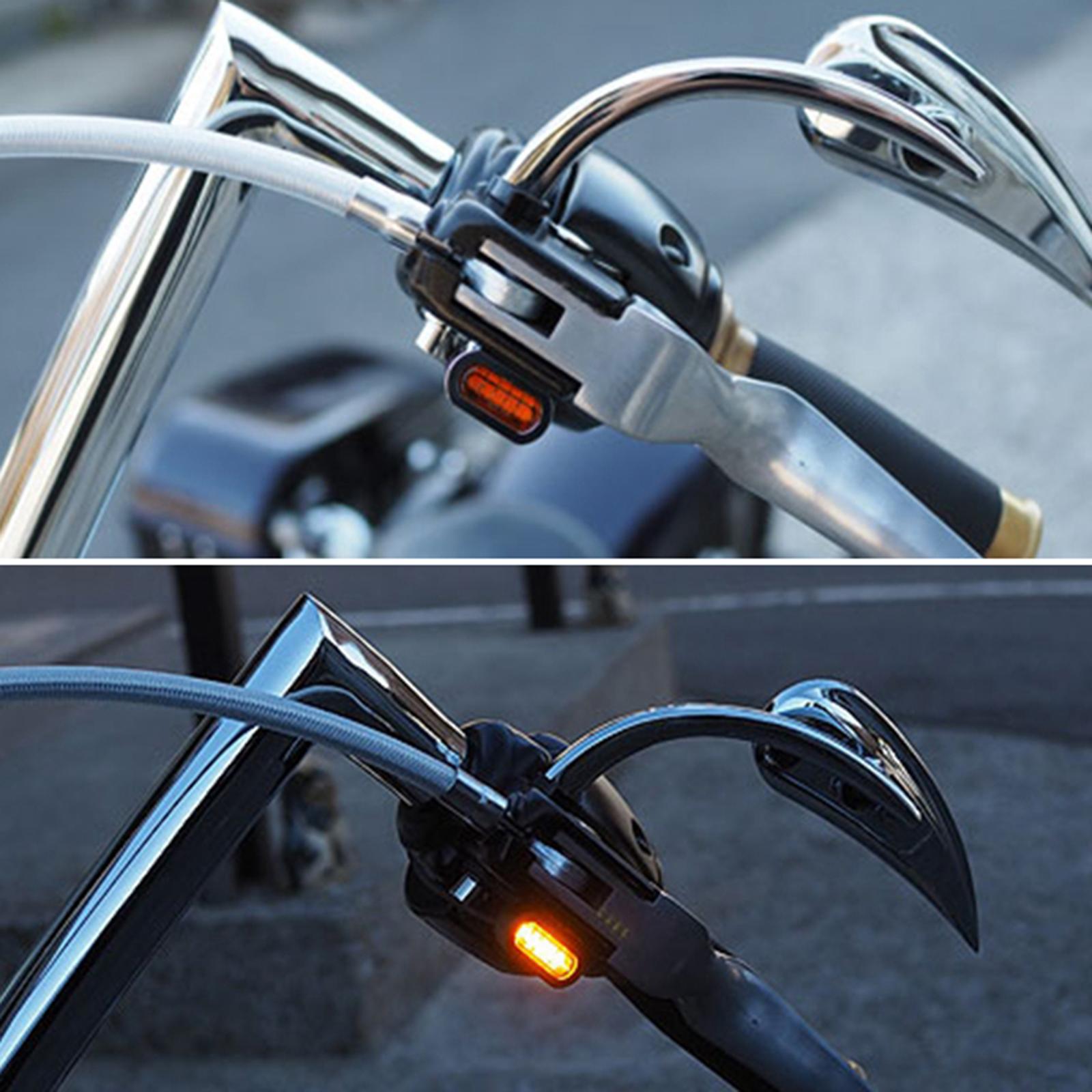 LED Turn Signal Indicator for Harley Softails Dynas Sportsters Silver Orange